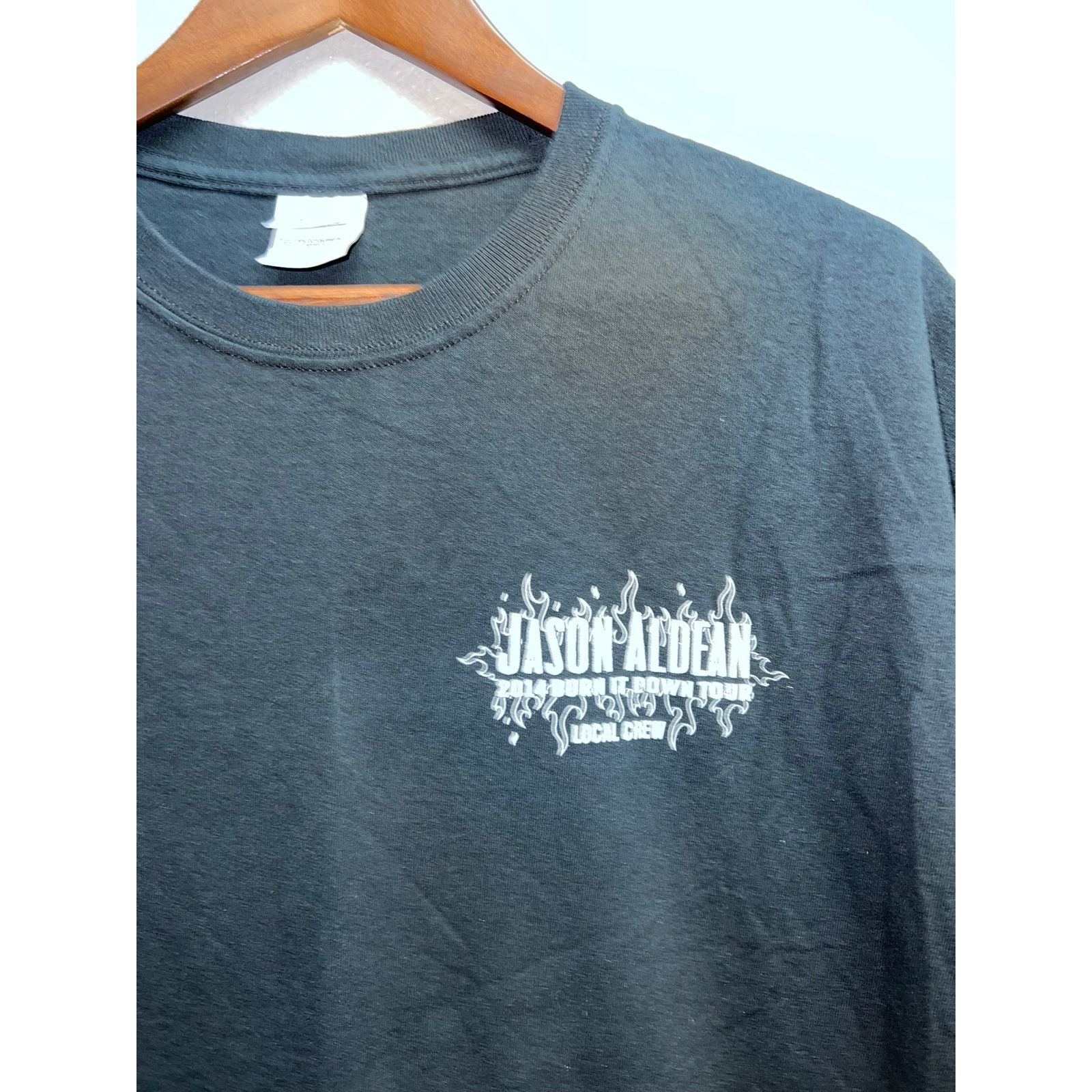 Gildan Jason Aldean Shirt Local Crew Burn It Down Tour Concert XL Size US XL / EU 56 / 4 - 2 Thumbnail