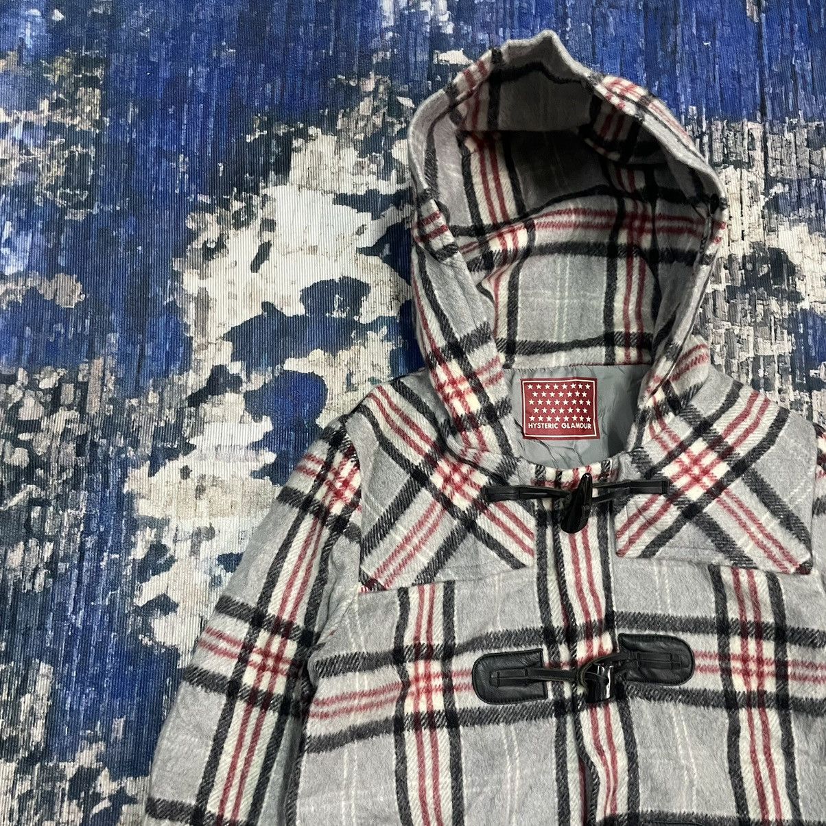 Hysteric Glamour Vintage 1990s Hysteric Glamour Plaid Wool Hooded Duffle Coat Size S / US 4 / IT 40 - 4 Thumbnail