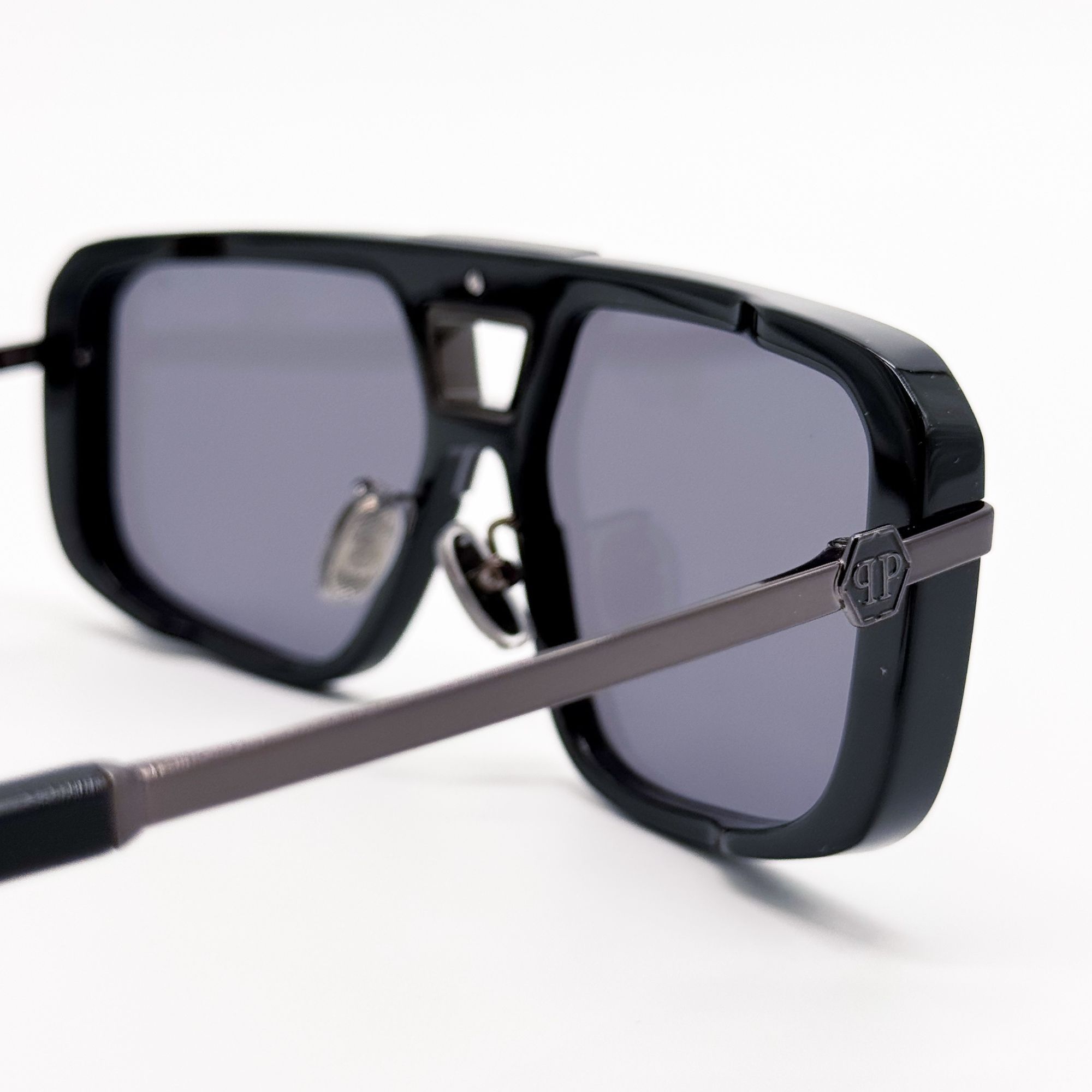 Philipp Plein NEW PHILIPP PLEIN SUNGLASSES SPP008M 700X SHIELD BLACK MEN Size ONE SIZE - 4 Thumbnail