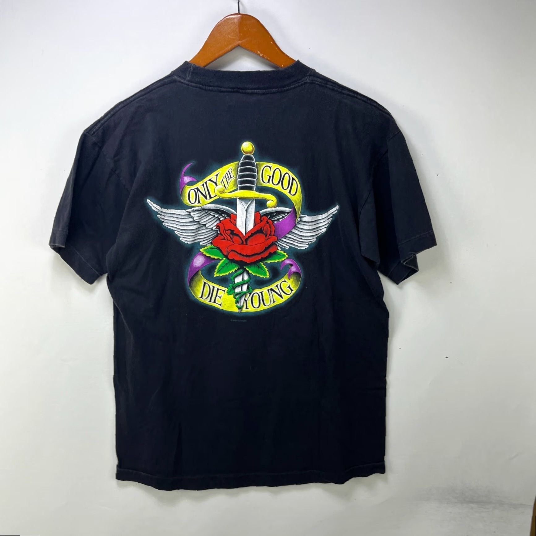 Nike VINTAGE Michael Jordan's Nike T-Shirt Large Mens 90s Black Cotton Logo Skull 1990s Shirt Size US L / EU 52-54 / 3 - 3 Thumbnail