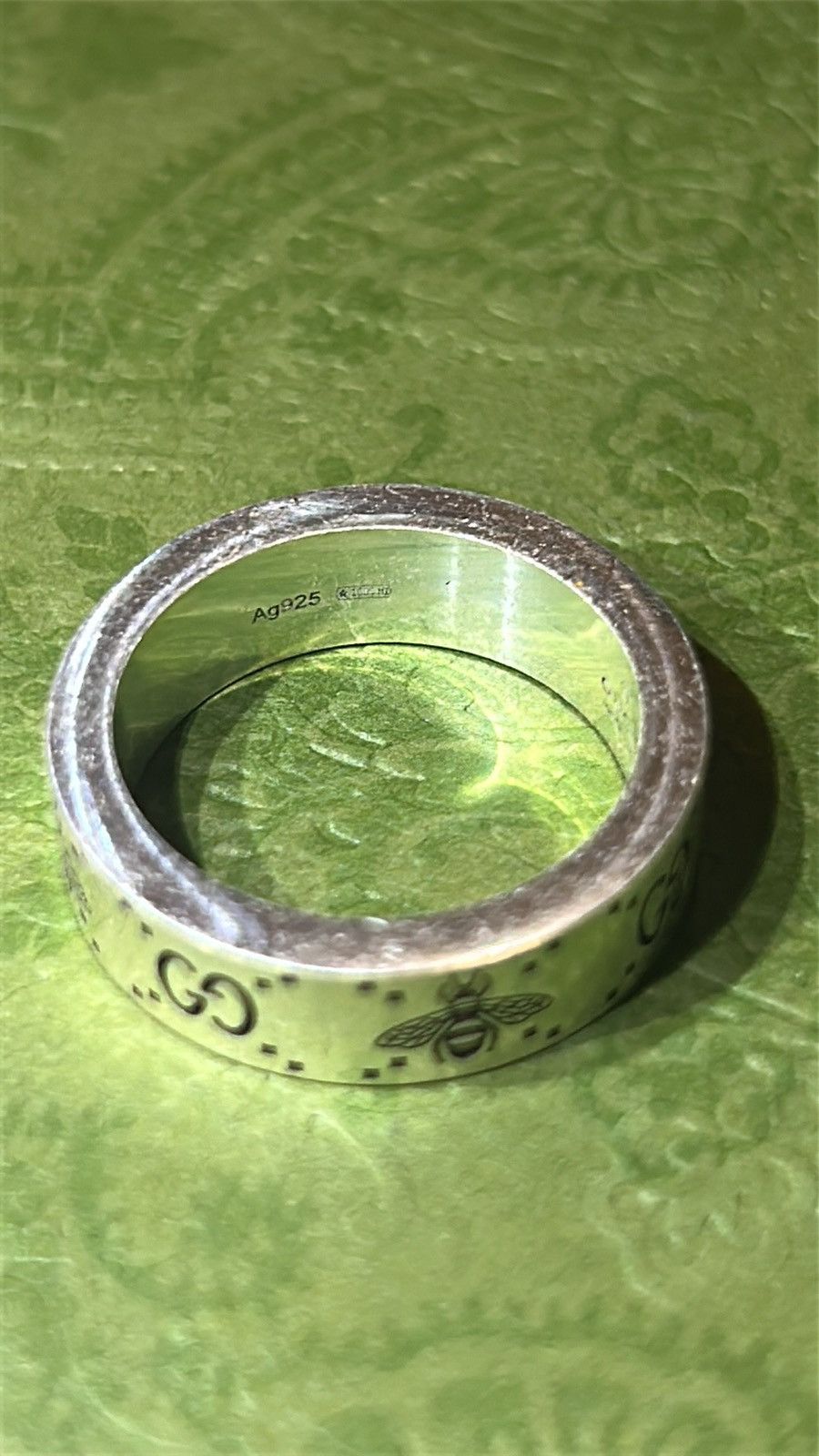 Gucci Gucci Signature 6MM Silver 925 Semi Shiny Ring Size ONE SIZE - 4 Thumbnail