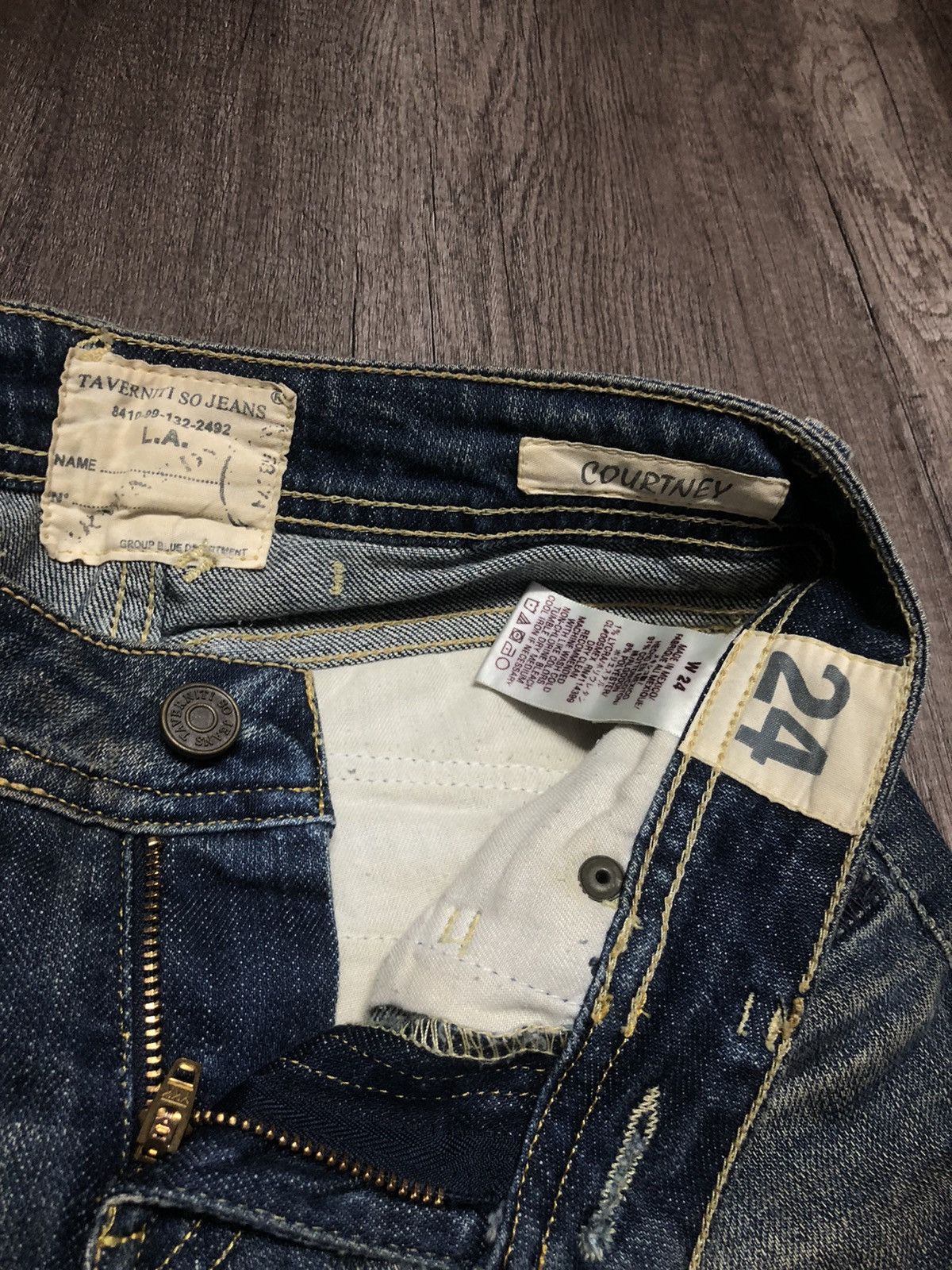 Taverniti × Vintage Distressed Denim Taverniti Jeans Courtney Flare Design Size 27" / US 4 / IT 40 - 21 Thumbnail