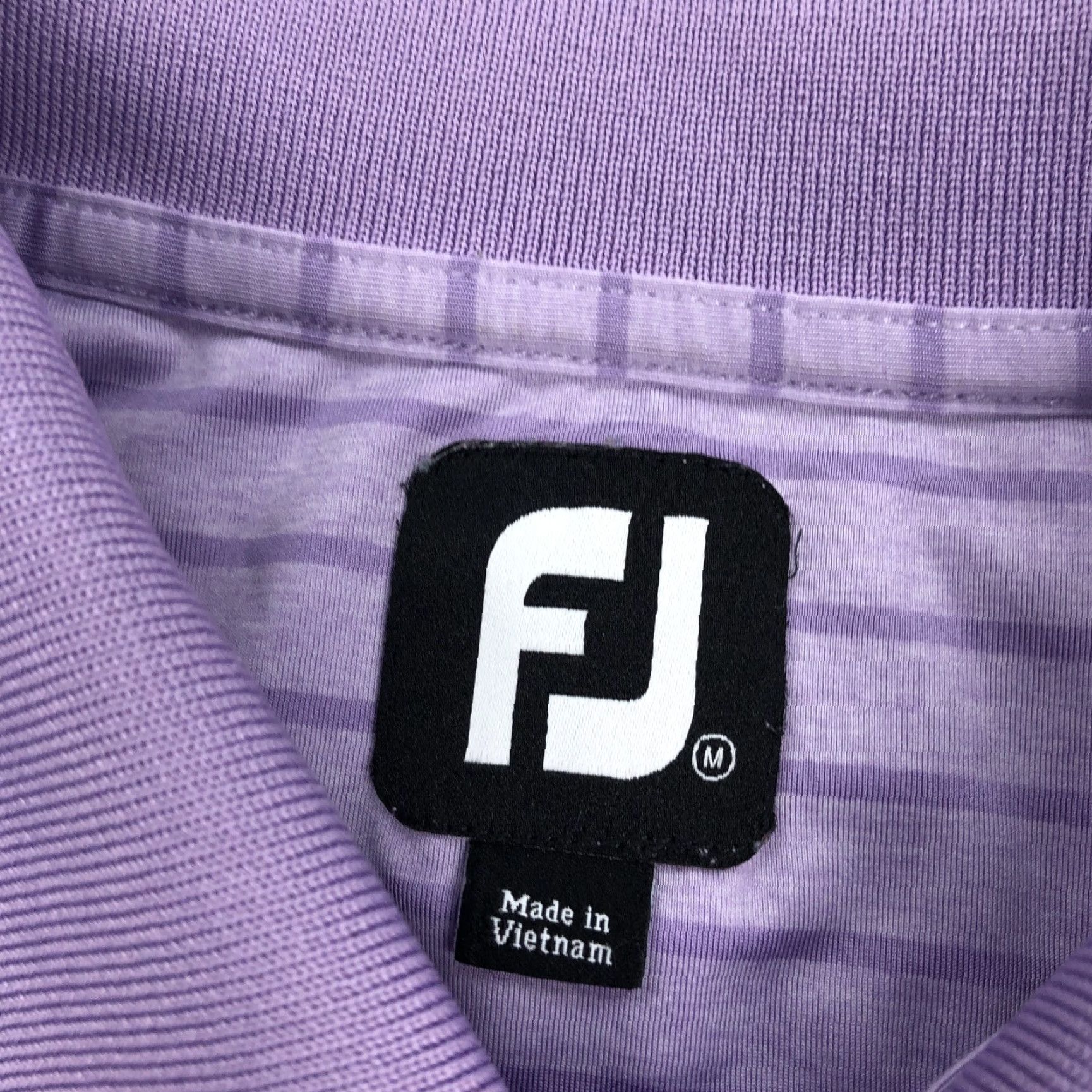 Footjoy FootJoy Men's M Polo Shirt Purple Striped Golf Performance FJ Cape Fear CFCC Shirt (Short Sleeve) Golf, Activewear, Casual Mens Size US M / EU 48-50 / 2 - 5 Thumbnail