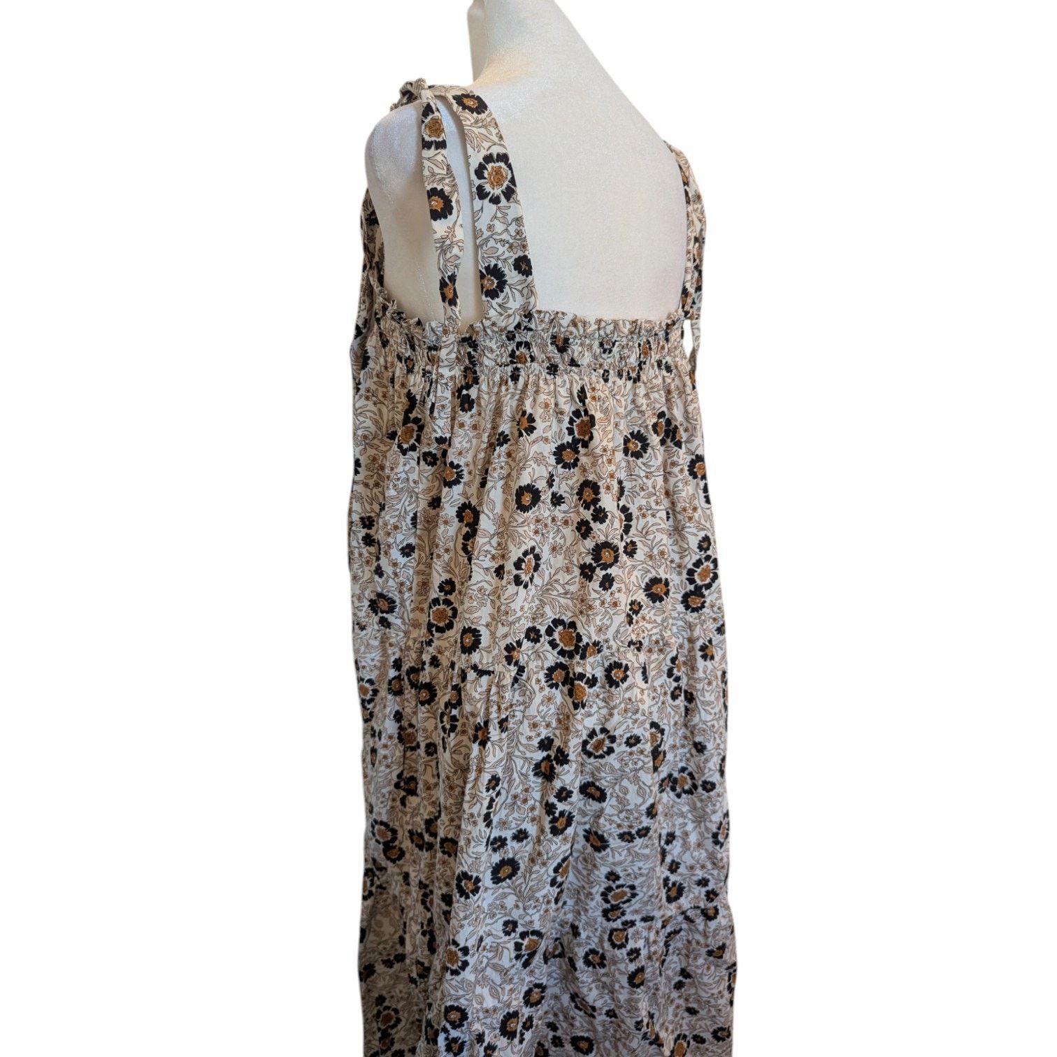 Other Le Reveur Floral Smocked Cottage Dress Large Size L / US 10 / IT 46 - 4 Thumbnail