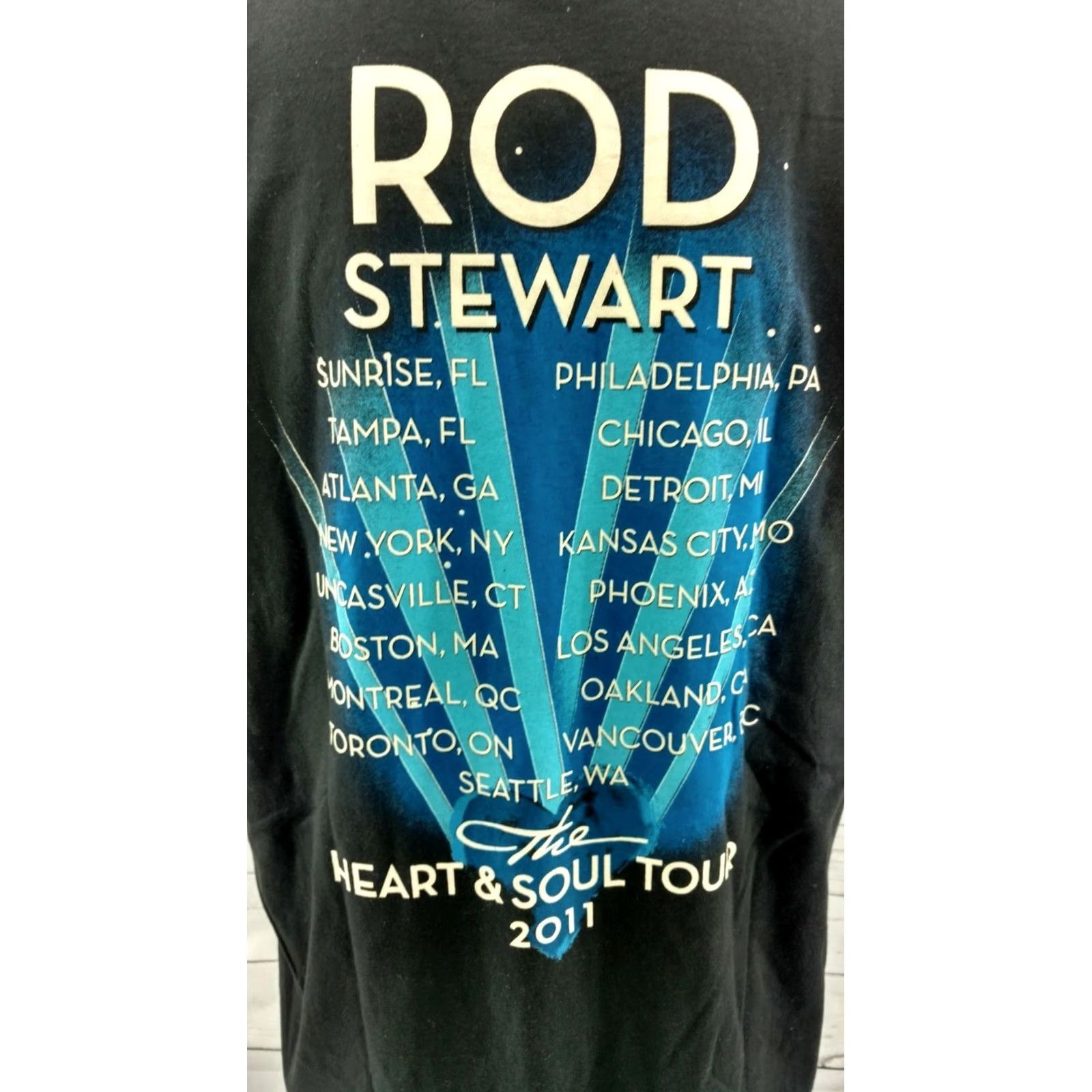 Hanes Hanes Rod Stewart Heart & Soul Black XL T Shirt Rock N Roll Concert 2011 Mens Vintage? Size US XL / EU 56 / 4 - 6 Thumbnail