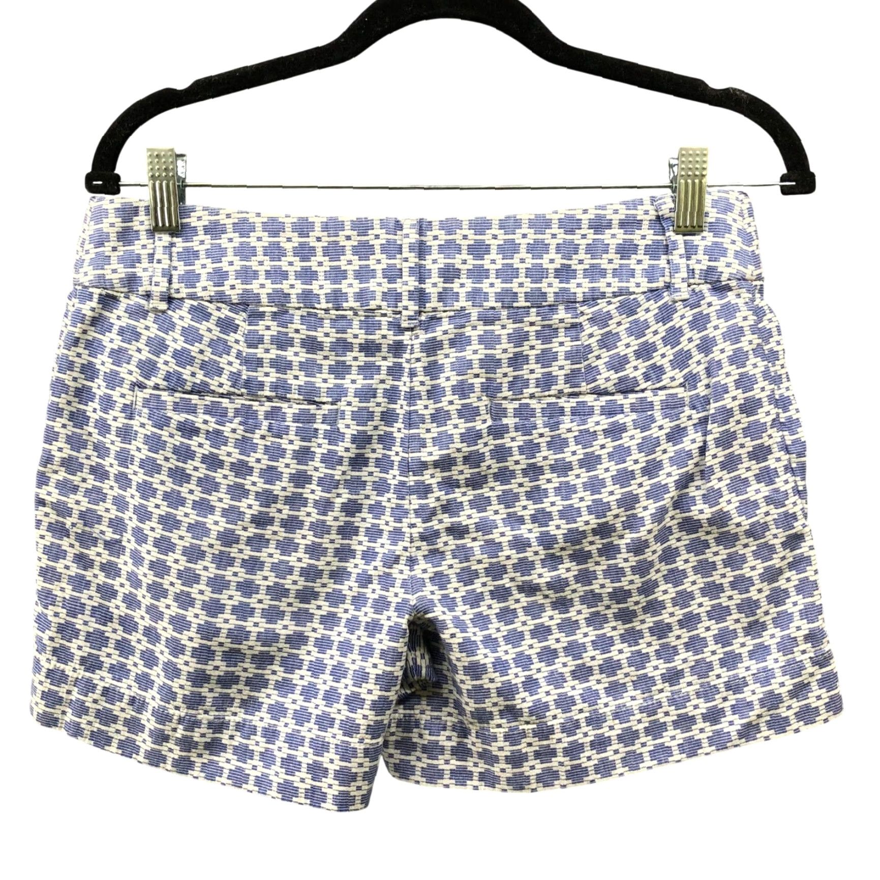 Loft LOFT Classic Lightweight 4'' Shorts Womens Size 0 Blue White Printed Flat Front Cotton Size 25" / US 0 / IT 36 - 2 Thumbnail