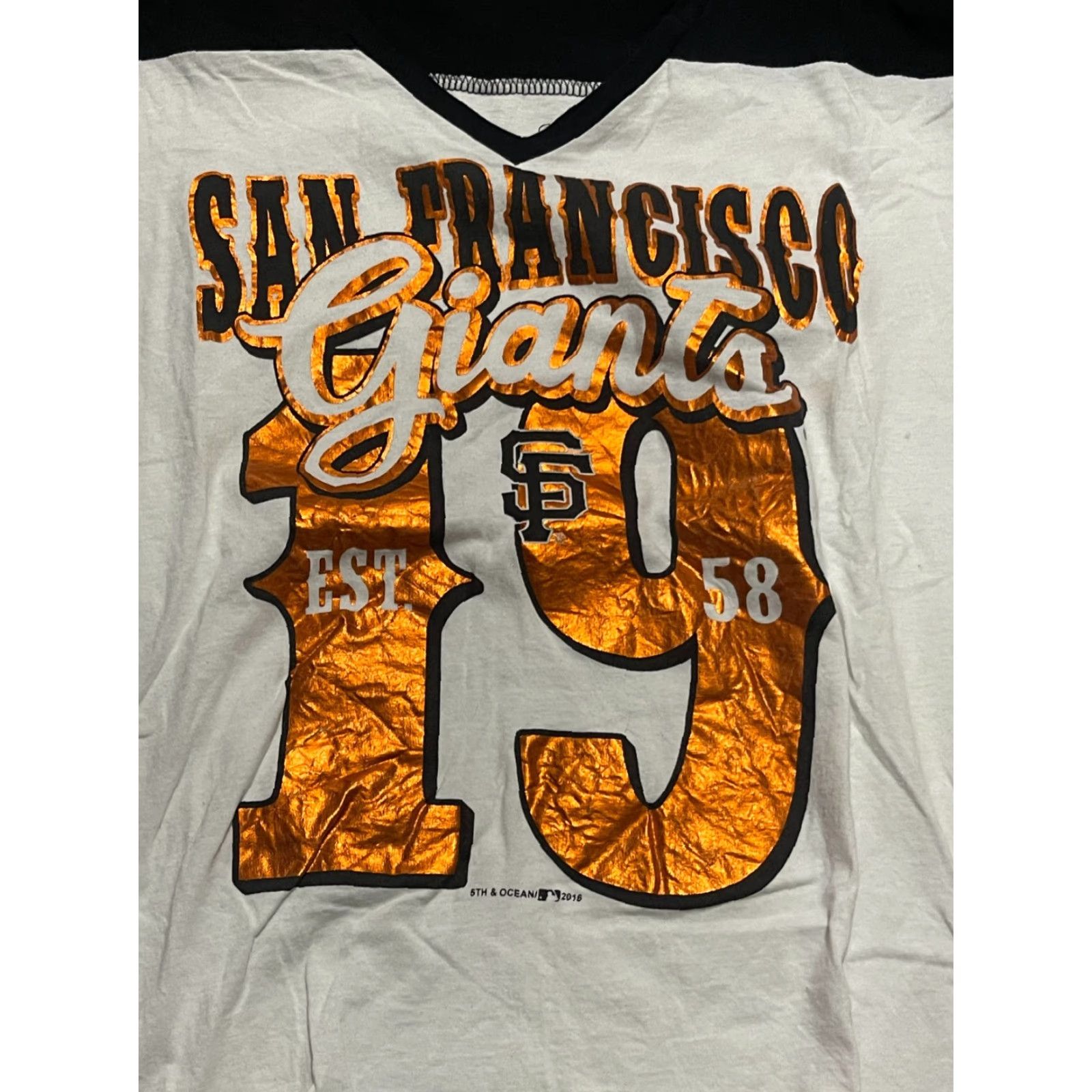 Vintage Genuine Merchandise Shirt Women's XL V-neck San Francisco Giants 1958 Size XL / US 12-14 / IT 48-50 - 5 Thumbnail