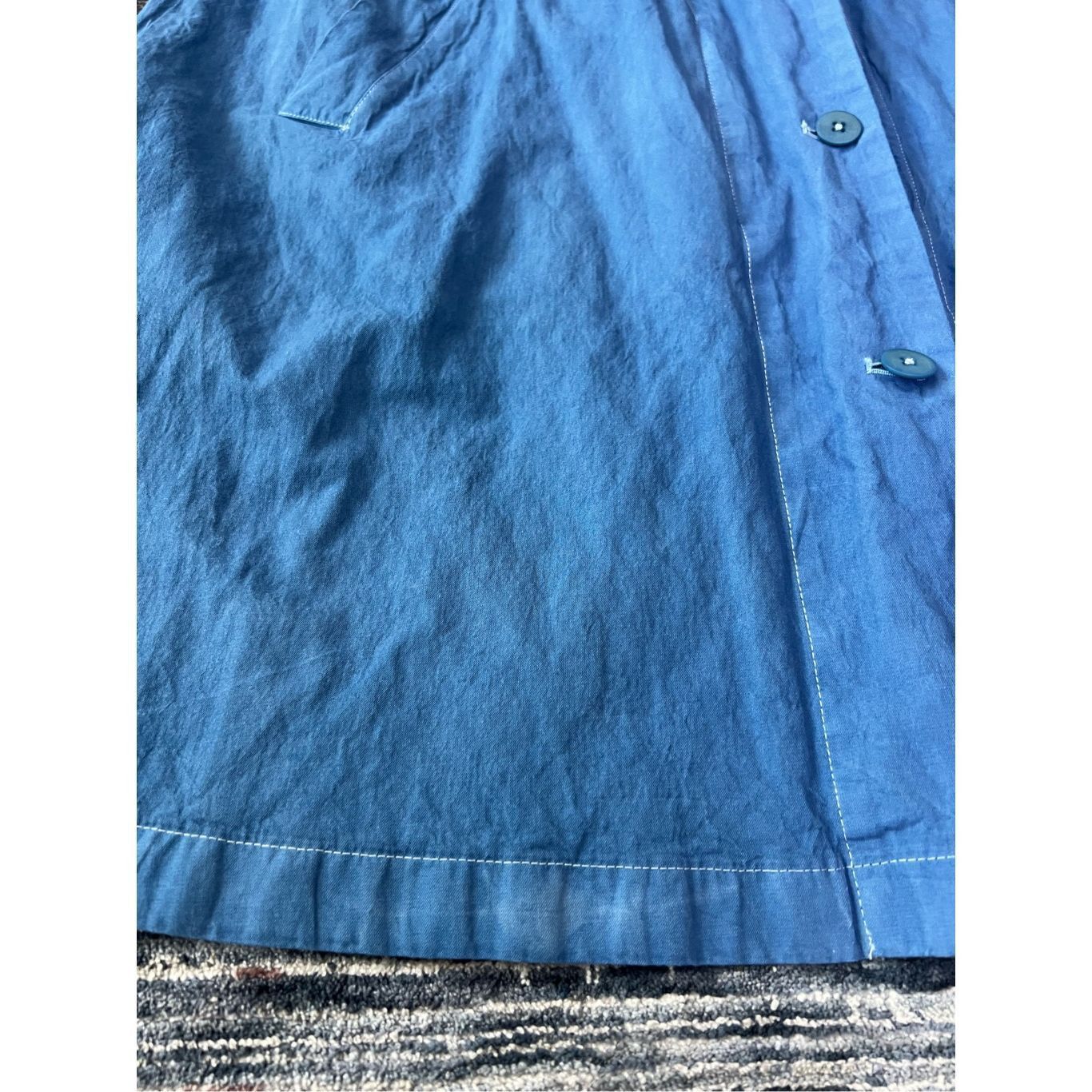 Eileen Fisher Eileen Fisher light weight blue cotton blend coat jacket siz Size M / US 6-8 / IT 42-44 - 9 Thumbnail
