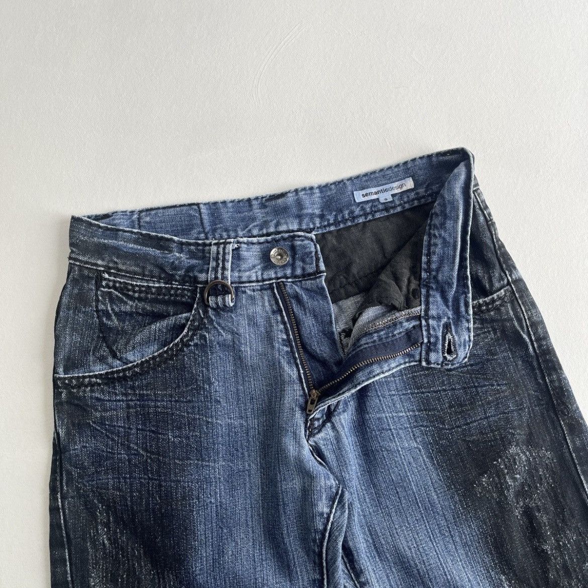Japanese Brand Semantic Design Whiskered Flared Jeans Size US 30 / EU 46 - 3 Thumbnail