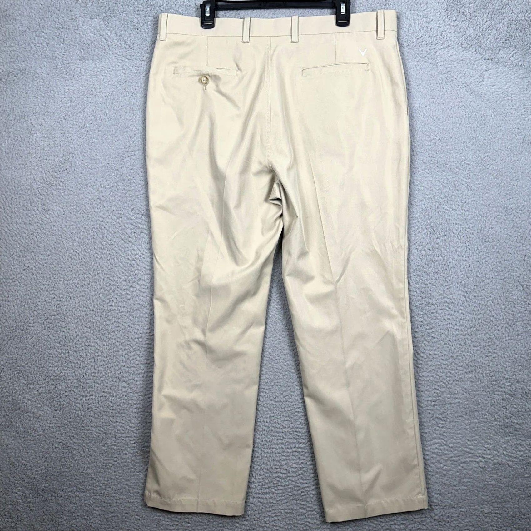 Callaway Callaway Pants Mens 38X30 Tan Flat Front Straight Pocket Casual Golf Chino Size US 38 / EU 54 - 2 Thumbnail