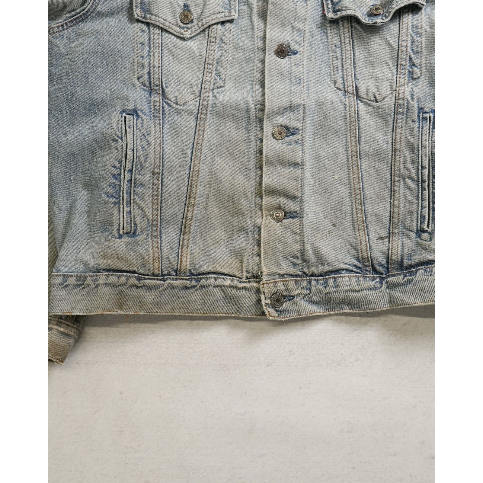 Levi's Vintage 90s Levis Blue Regular Denim Jacket - Women's Large Size L / US 10 / IT 46 - 4 Thumbnail