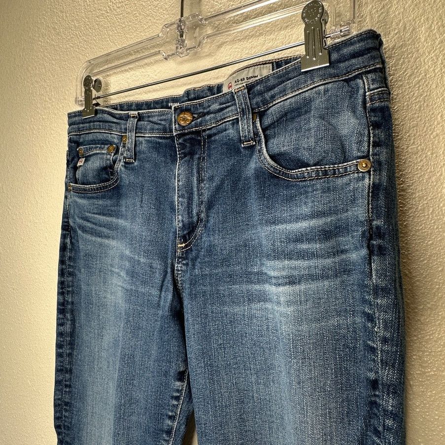 AG Adriano Goldschmied AG Dark Wash Whiskered Prima Cigarette Leg Jeans 30 Size 30" / US 8 / IT 44 - 5 Thumbnail