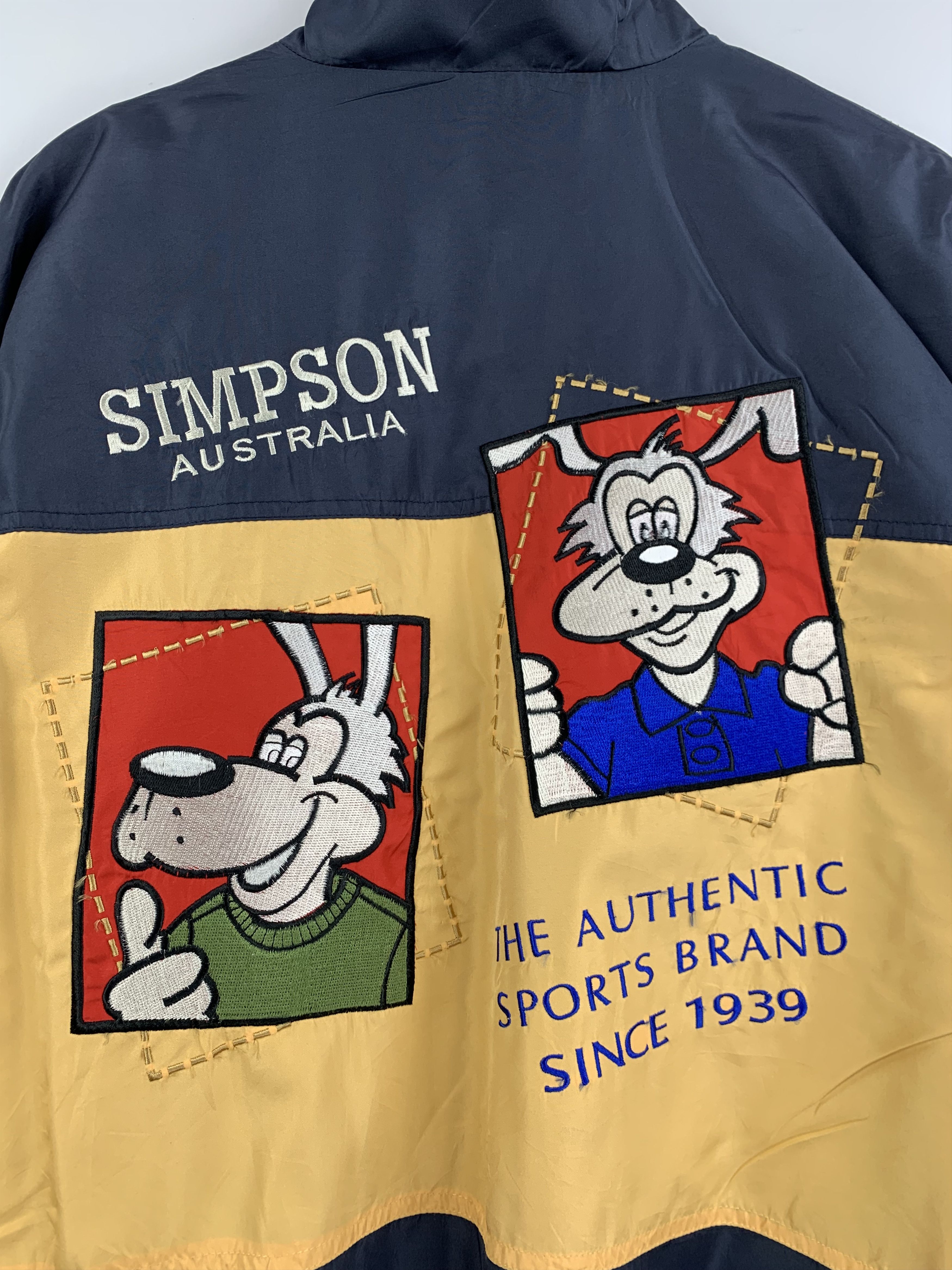 The Simpsons Vintage 80s Simpson Australia Sport Racing Jacket J1649 Size US XL / EU 56 / 4 - 2 Thumbnail