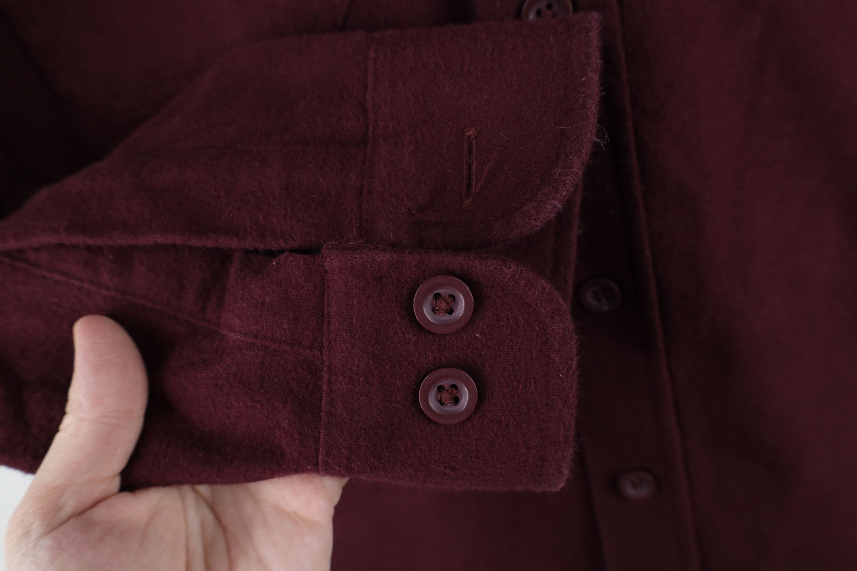 L.L. Bean × Vintage Vintage LL Bean Chamois Cloth Collared Button Shirt Burgundy Size US L / EU 52-54 / 3 - 4 Thumbnail