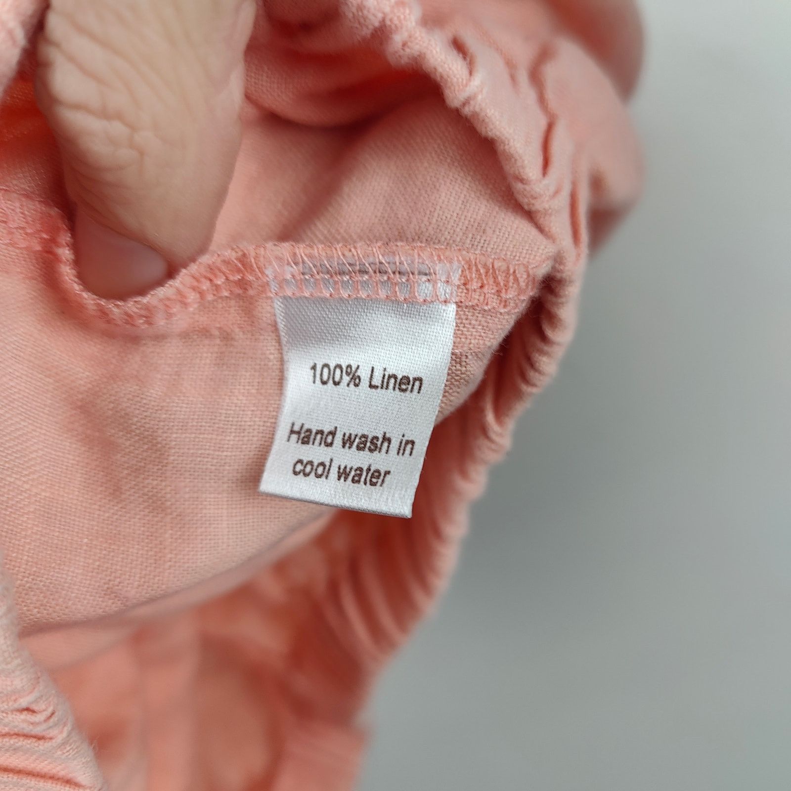 Other Luzige Linen Tank Top Womens XS Peach Pink Made in Indonesia Size XS / US 0-2 / IT 36-38 - 3 Thumbnail