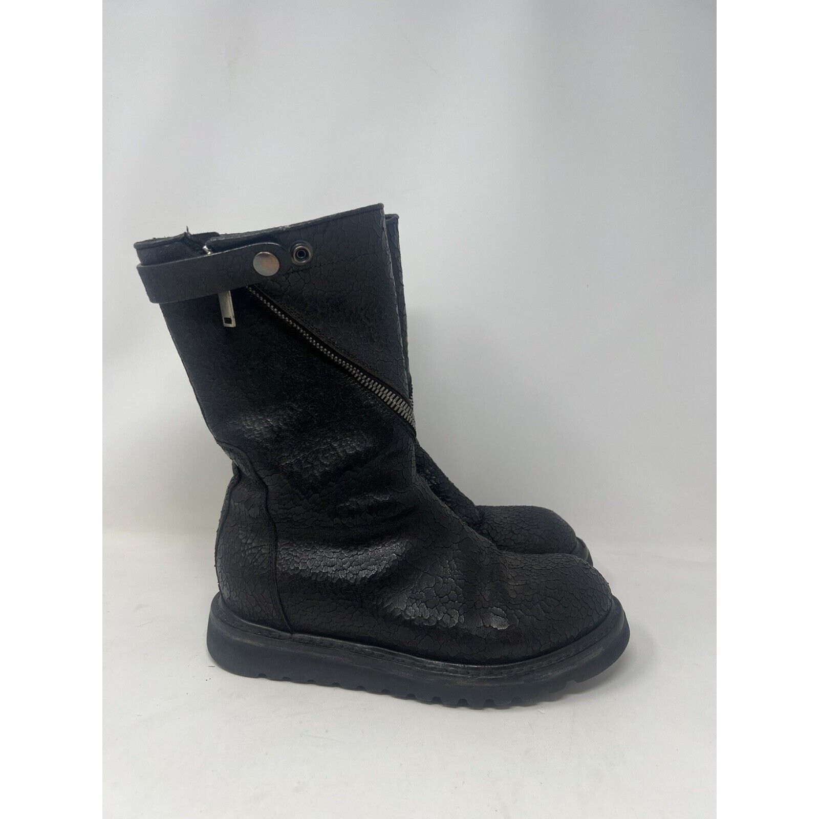 Rick Owens Waxed-leather cowboy boots