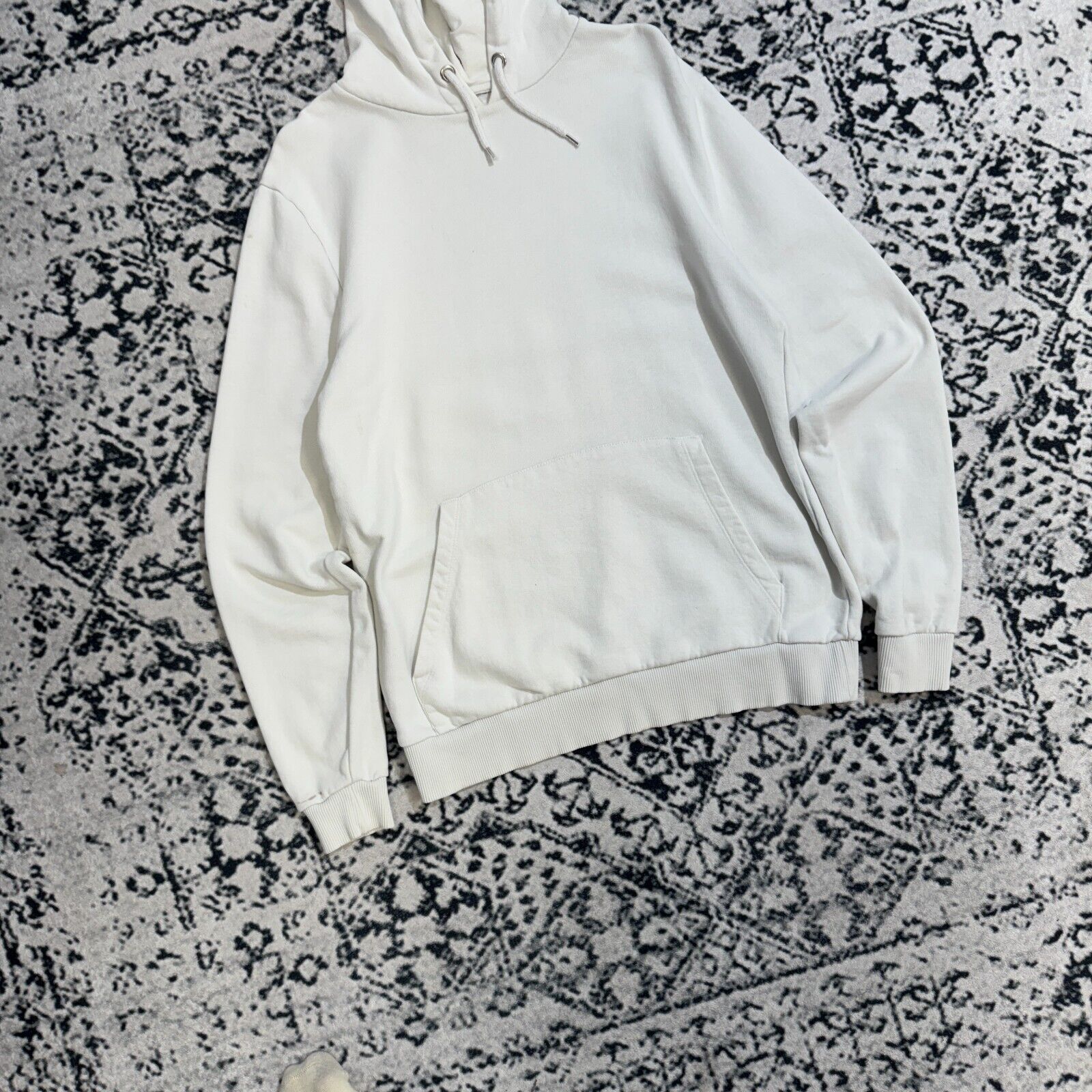 Vintage White Cotton Hoodie Size L Y2K 90s Essential USA Athletic Size US L / EU 52-54 / 3 - 3 Thumbnail