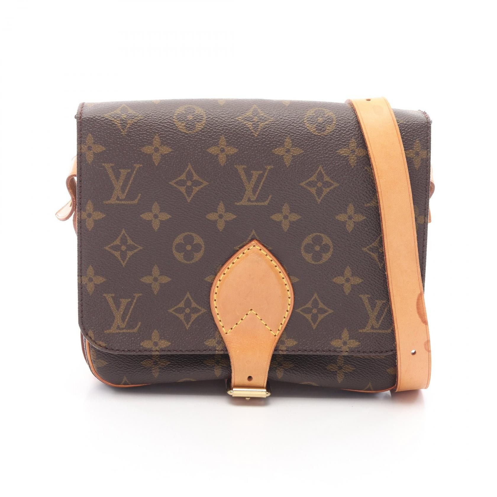 Louis Vuitton Louis Vuitton Cartouchiere MM Monogram Coated Canvas Shoulder Bag Canvas Shoulder Bag M51253 DUTY FREE for USA