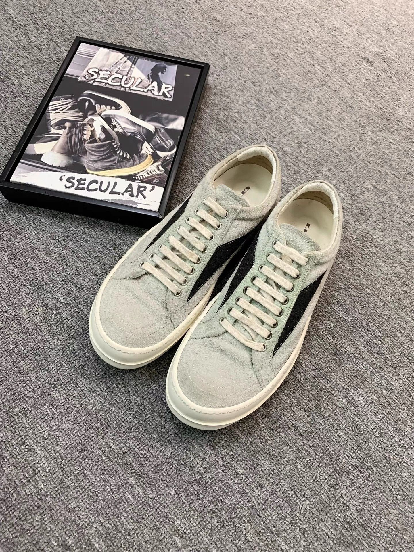 Rick Owens Rick Owens Drkshdw 23FW Suede "Vans" Sneakers K34 Size US 10 / EU 43 - 1 Thumbnail