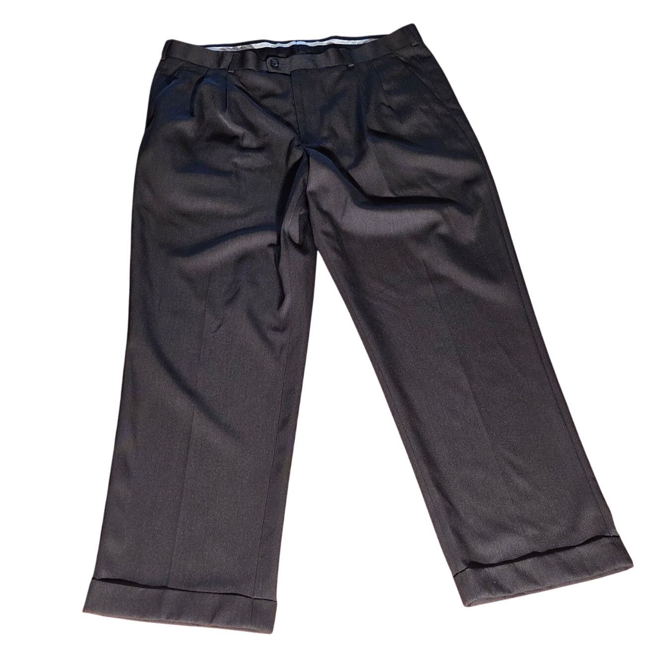 Perry Ellis Men's Perry Ellis Portfolio Dark Grey Dress Pants 36x30 Size US 36 / EU 52 - 1 Thumbnail