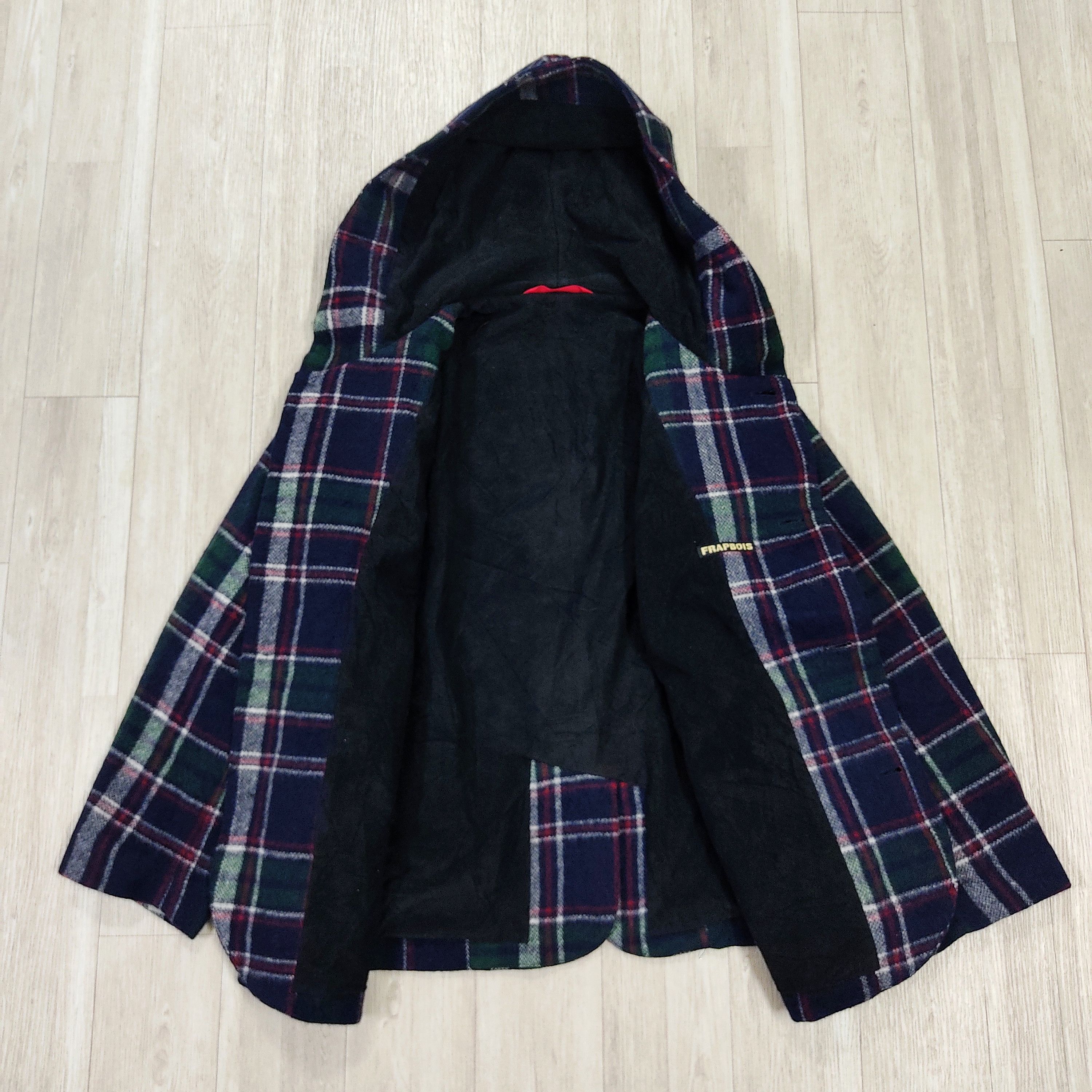 Frapbois Frapbois Plaid Hood Button Up Wool Jacket Size US M / EU 48-50 / 2 - 7 Thumbnail