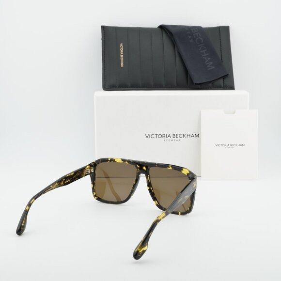 Victoria Beckham Victoria Beckham VB671S 012 Sunglasses Havana Square Frame Size ONE SIZE - 9 Thumbnail