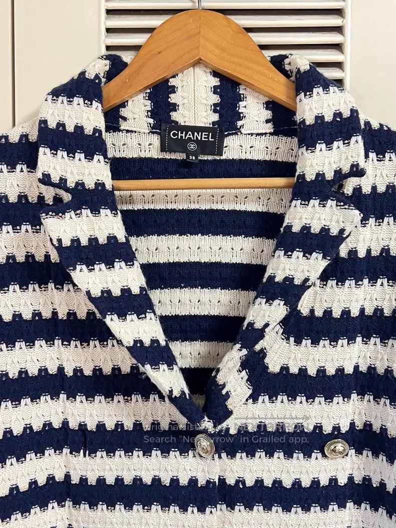 Chanel Chanel Striped knitted jacket Size XS / US 0-2 / IT 36-38 - 3 Thumbnail