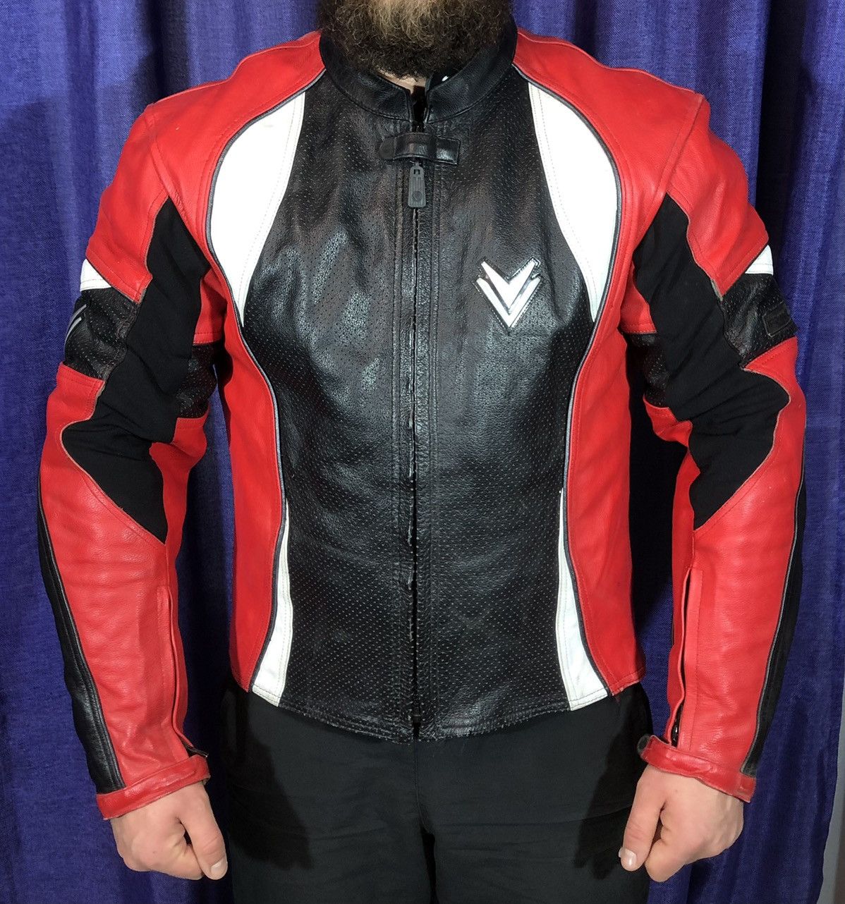 Ferrari × Honda × Yamaha Frank Thomas Motorcycle Leather Jacket Racing Size US L / EU 52-54 / 3 - 2 Thumbnail