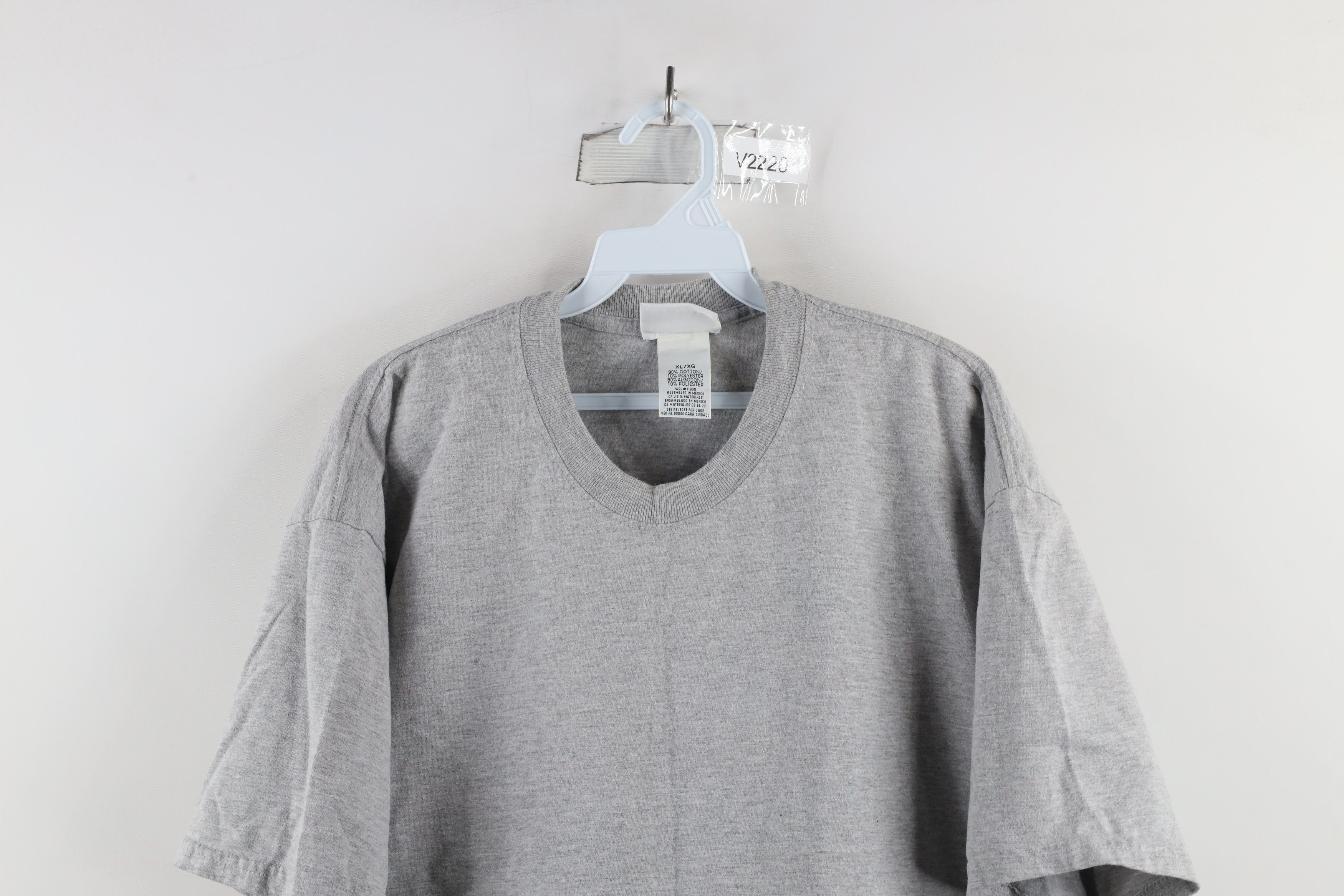 Vintage Vintage 90s Streetwear Heavyweight T-Shirt Heather Gray Size US XL / EU 56 / 4 - 2 Thumbnail