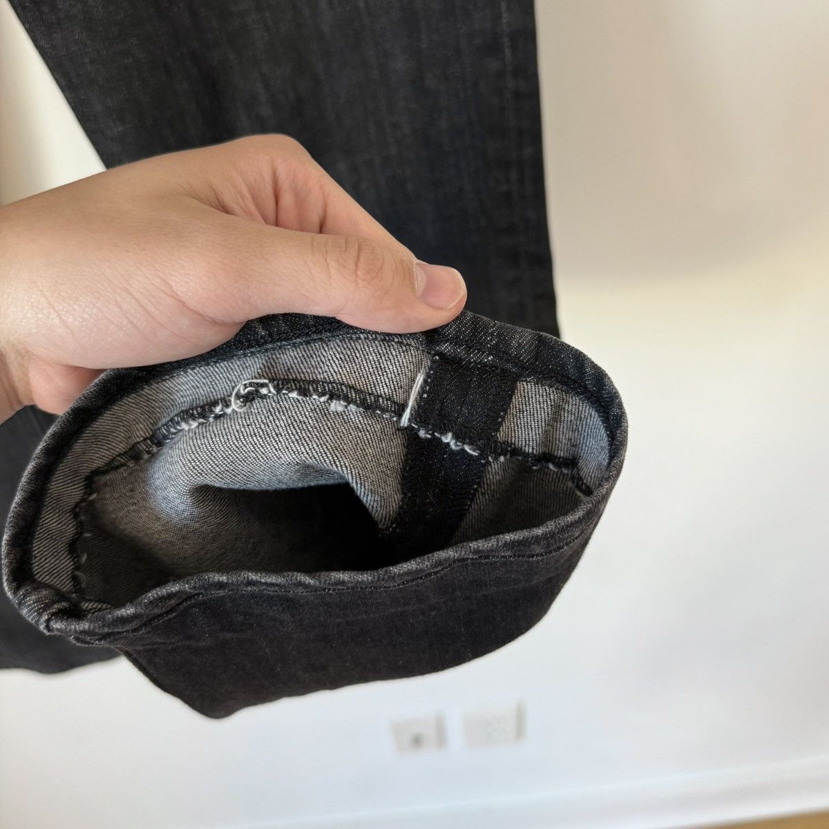 Helmut Lang Vtg Helmut Lang Rubber Strip Denim Archival Hedi ERD Grunge Size US 33 - 7 Thumbnail