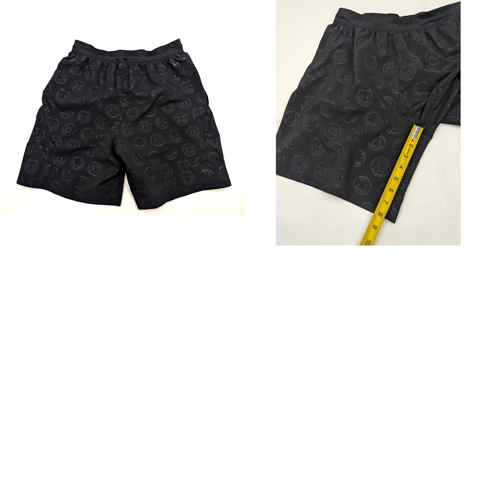 Adidas Adidas Emoji Face All Over Athletic Shorts Men L Emoji Black 30x8 Running Athletic Shorts Mens Size US 33 - 9 Thumbnail