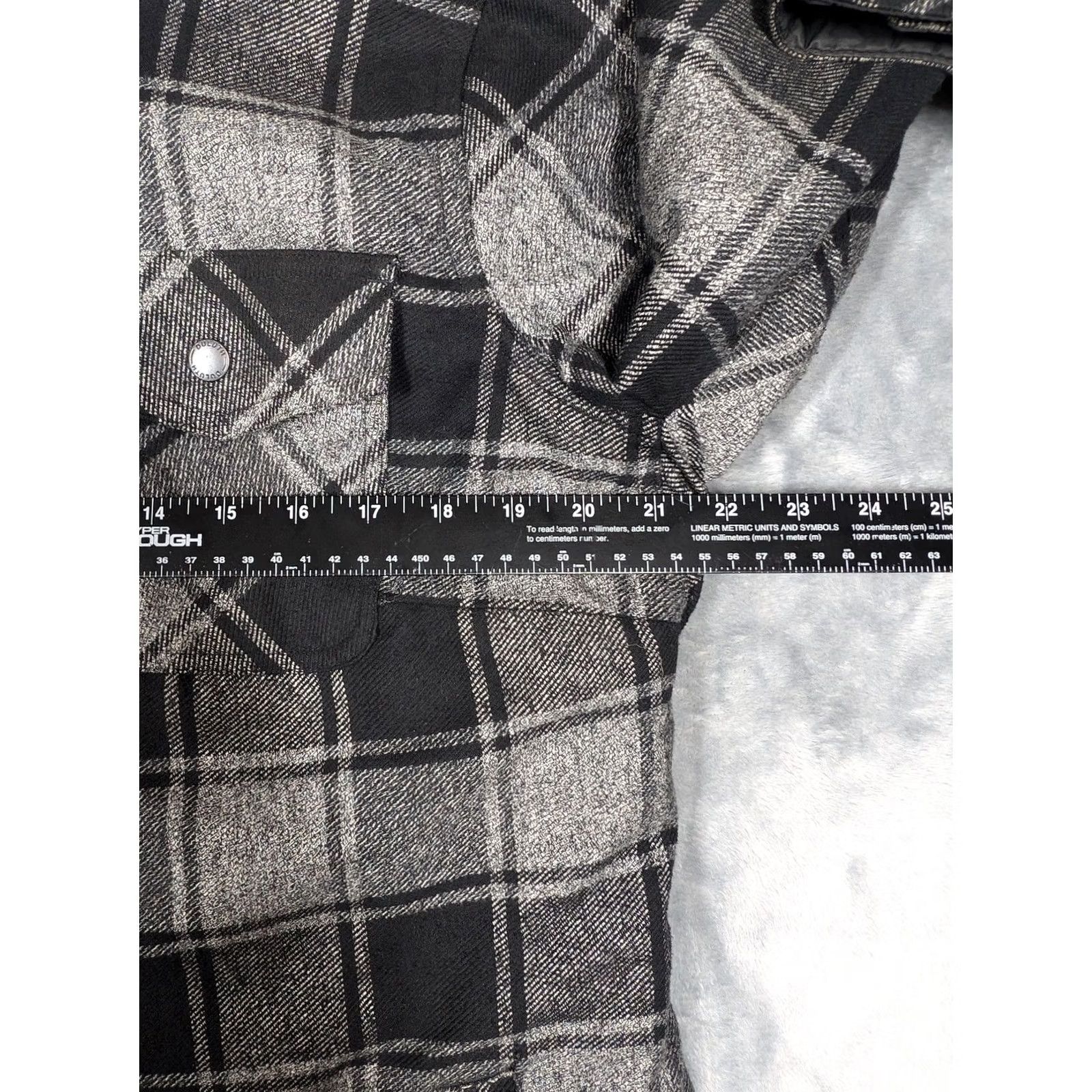 Duluth Trading Company Duluth Trading Co Jacket Mens Medium Gray Plaid Flannel Lined Quilted Shirt Coat SHACKET Snap Front Workwear Casual Mens Size US M / EU 48-50 / 2 - 3 Thumbnail