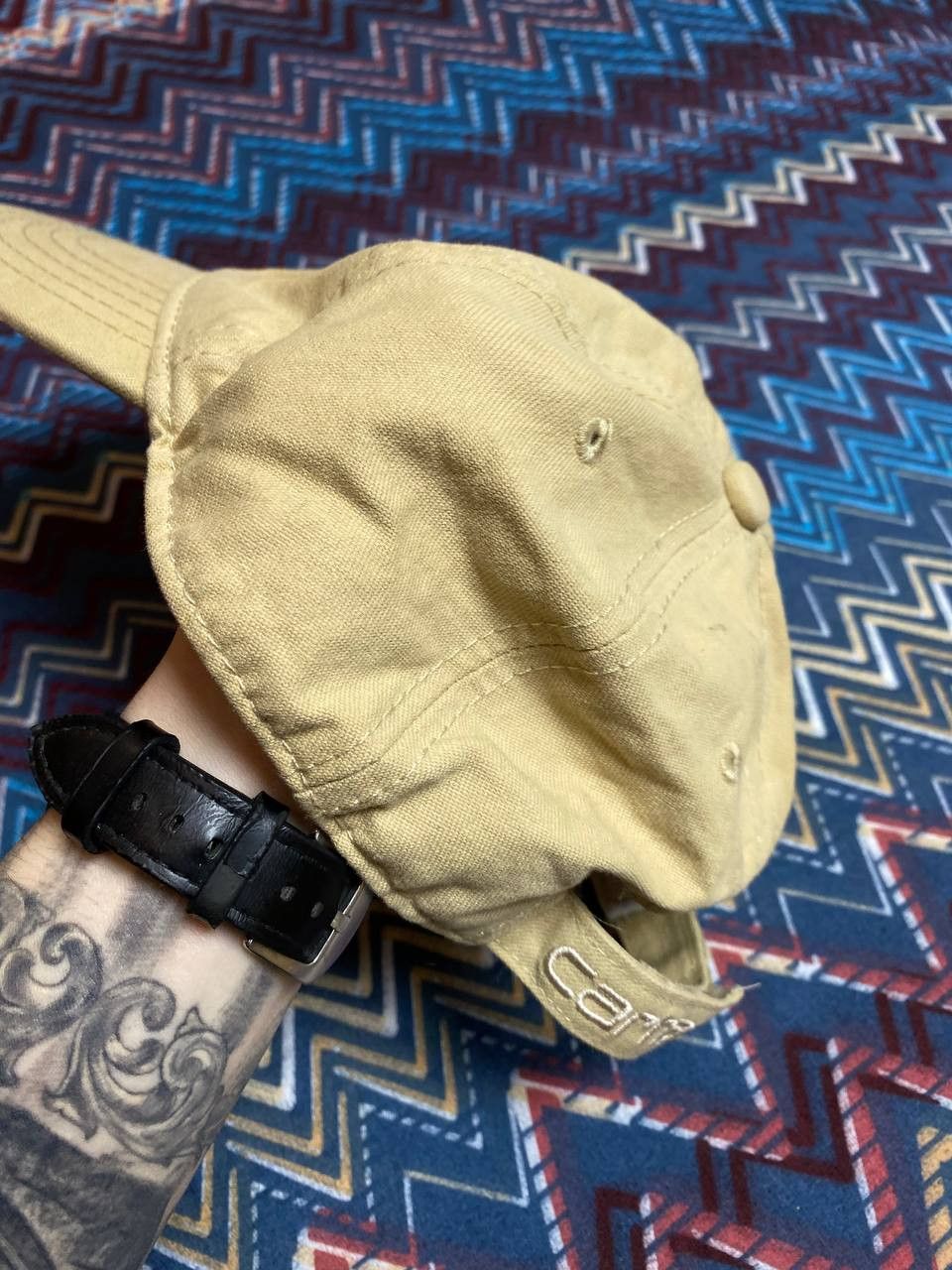 Carhartt Hats beige Vintage Carhartt Cap logo Y2K streetwear Size ONE SIZE - 6 Thumbnail