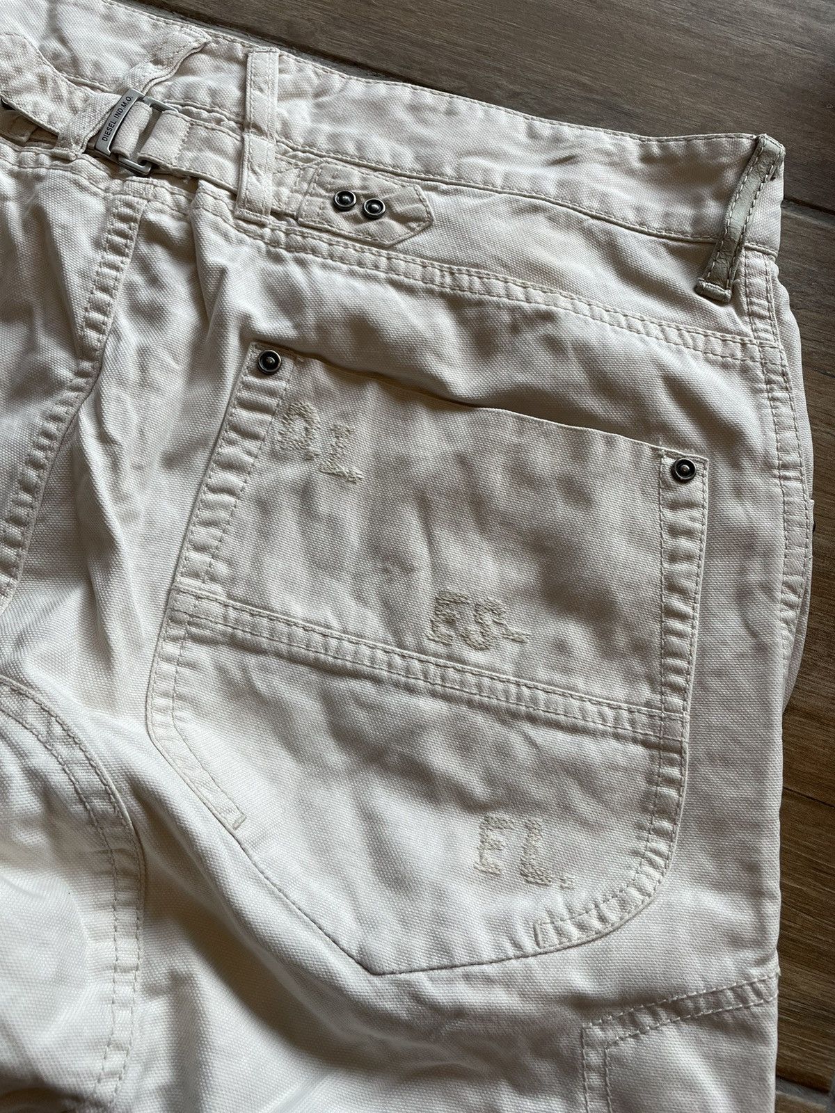 Diesel Diese OffWhite Reconstructed Pant Size US 31 - 6 Thumbnail