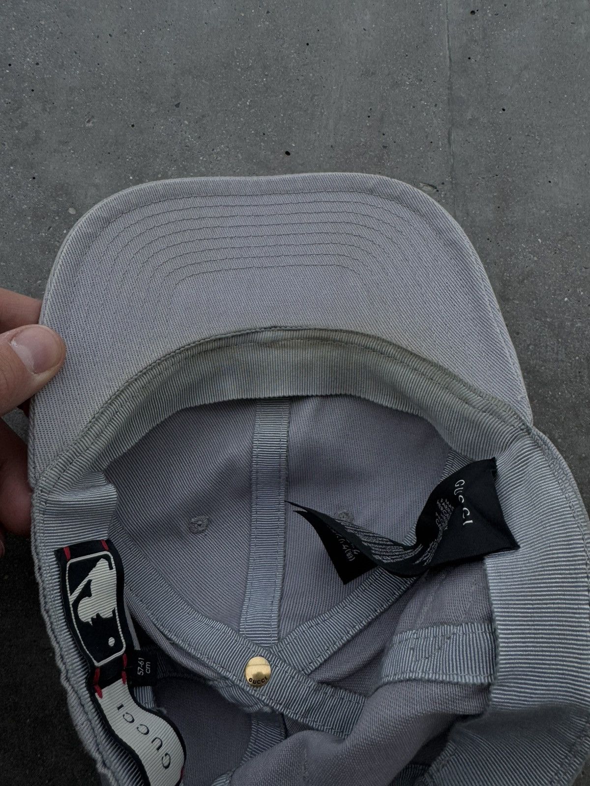 Designer × Gucci Gucci MLB NY cap hat with butterfly Size ONE SIZE - 8 Thumbnail