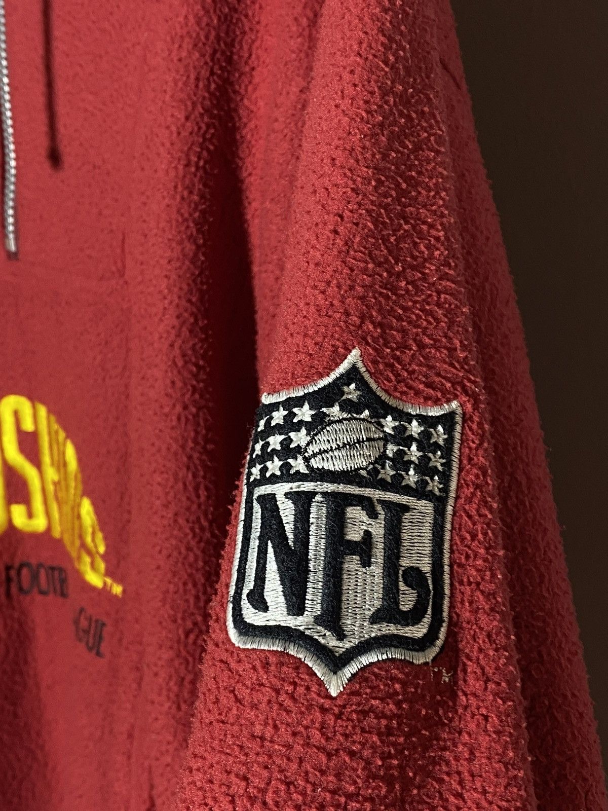 NFL × Vintage Vintage 90s NFL Redskins Washington Fleece Pullover Sweater Size US M / EU 48-50 / 2 - 8 Thumbnail