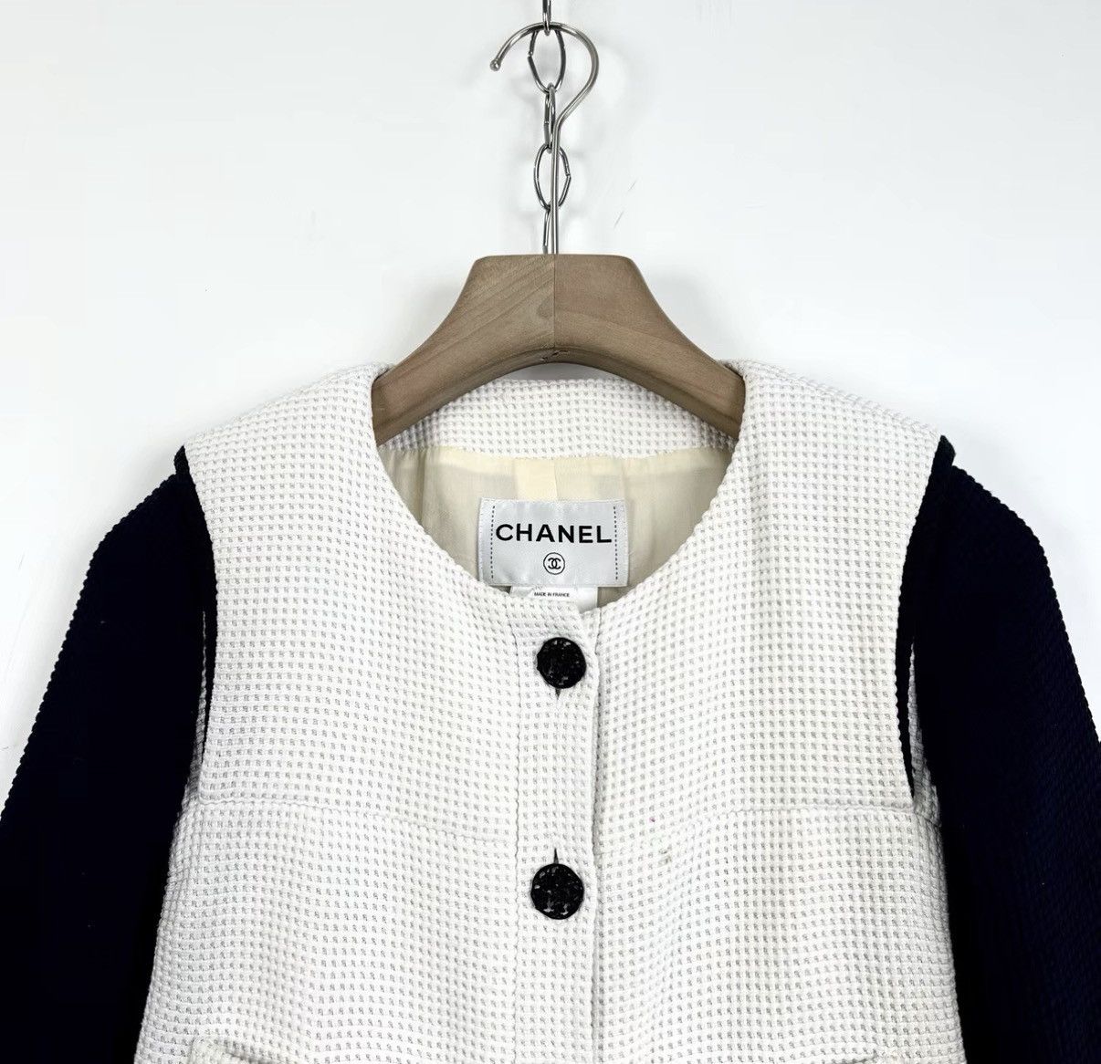 Chanel Chanel Runway Color-block Waffle Knit Cardigan K12 Size XXS / US 00 / IT 34 - 3 Thumbnail