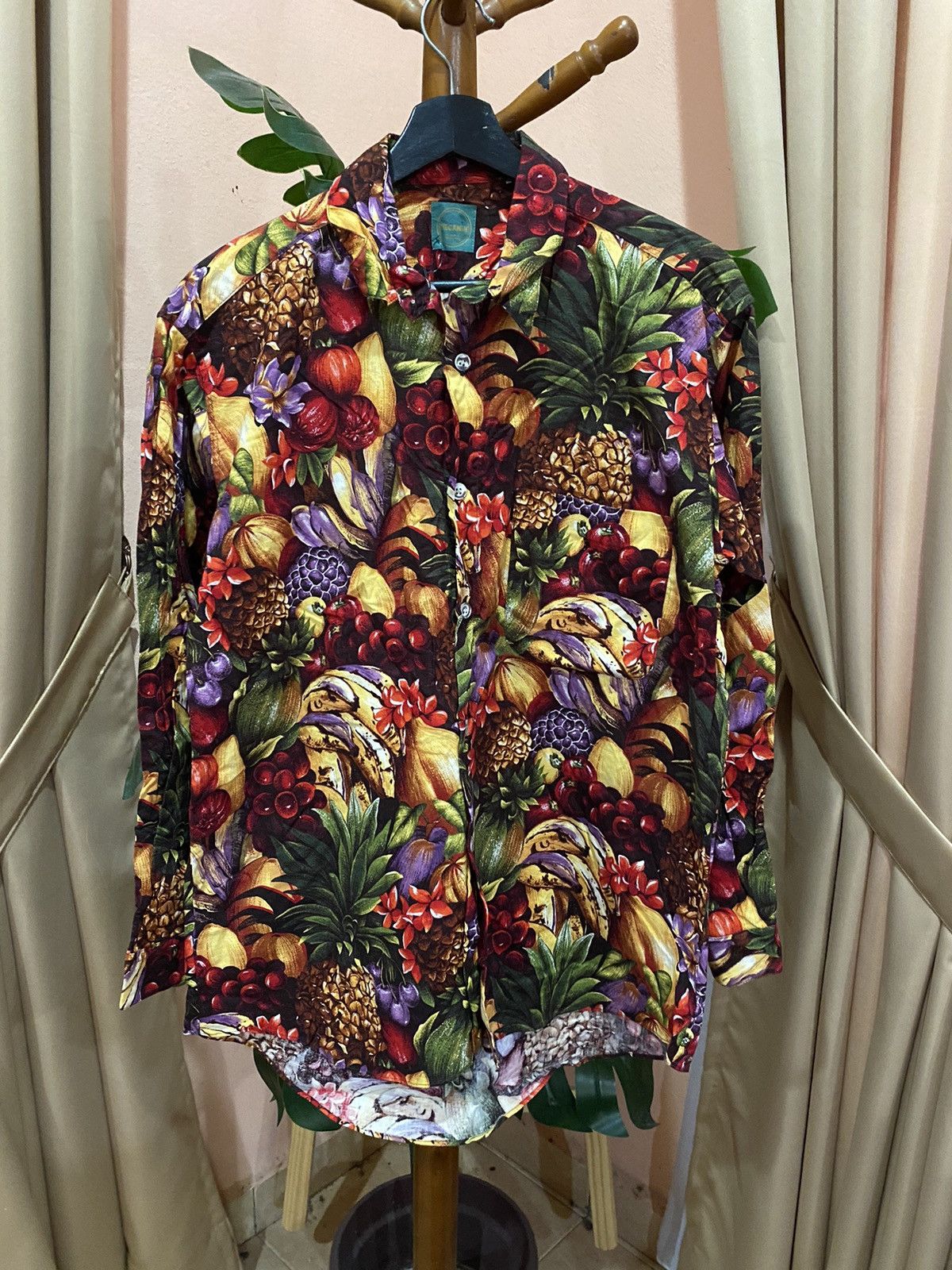 Vintage Mecanin Bold Fruit Print Shirt Made in Japan