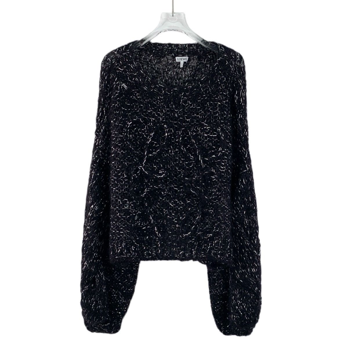 Loewe Loewe Black Mohair Crew Neck Long Sleeve Knit Sweater K26WX Size XS / US 0-2 / IT 36-38 - 1 Thumbnail