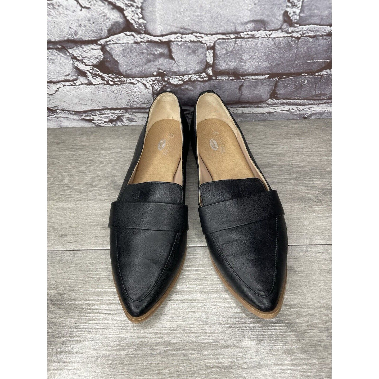 Other Dr. Scholls Original Collection Ashah Black Leather Pointed Size US 7.5 / IT 37.5 - 2 Thumbnail