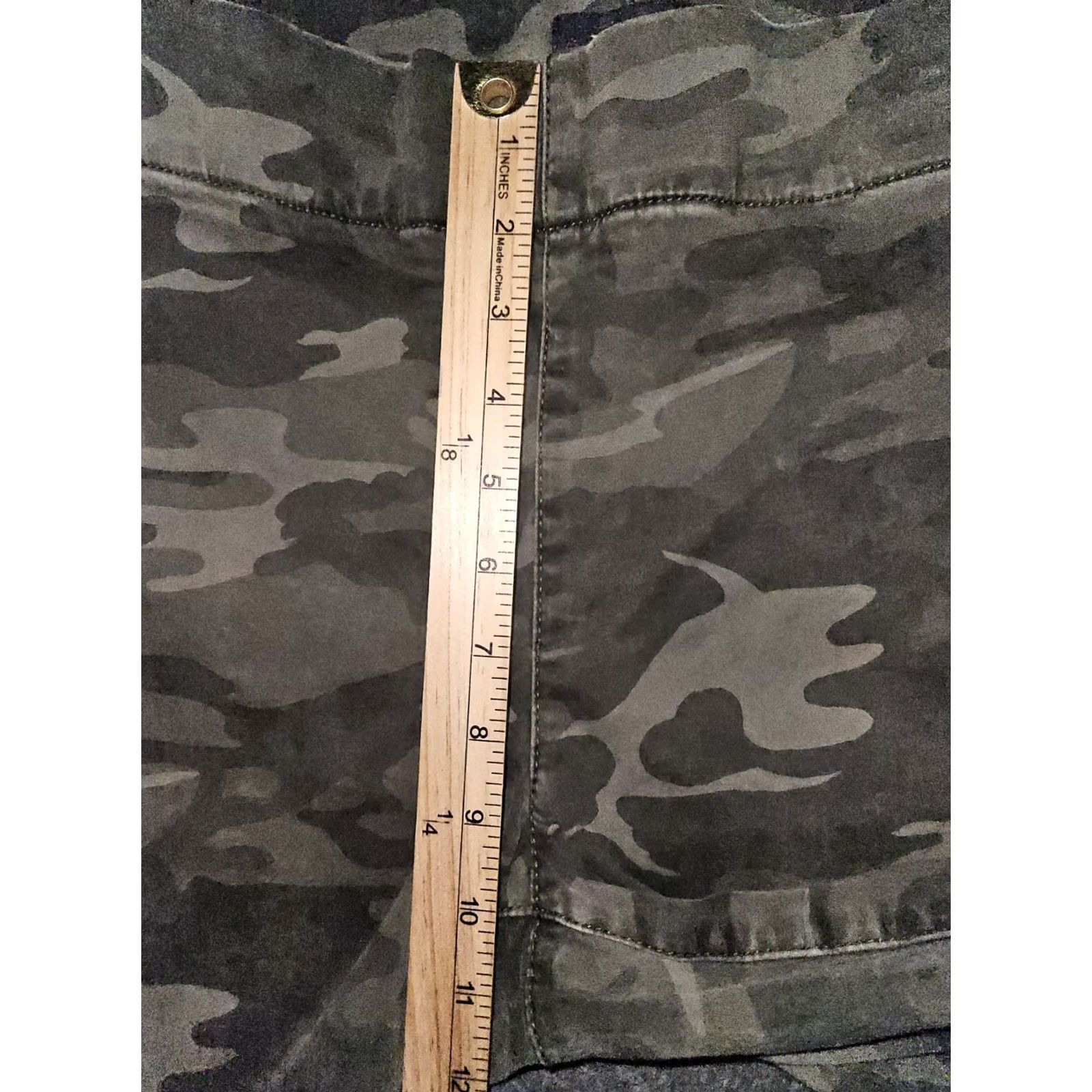 NYDJ NYDJ Pants Women's 12 Green Camouflage Pull On Ankle Mid Rise Stretch Casual Active Shirt Size 34" / US 12 / IT 48 - 5 Thumbnail