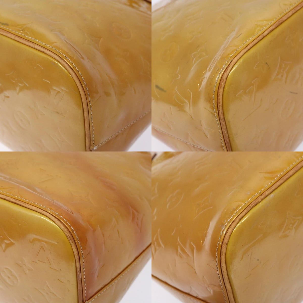 Louis Vuitton LOUIS VUITTON Monogram Vernis Houston Hand Bag Beige M91004 Size ONE SIZE - 10 Thumbnail