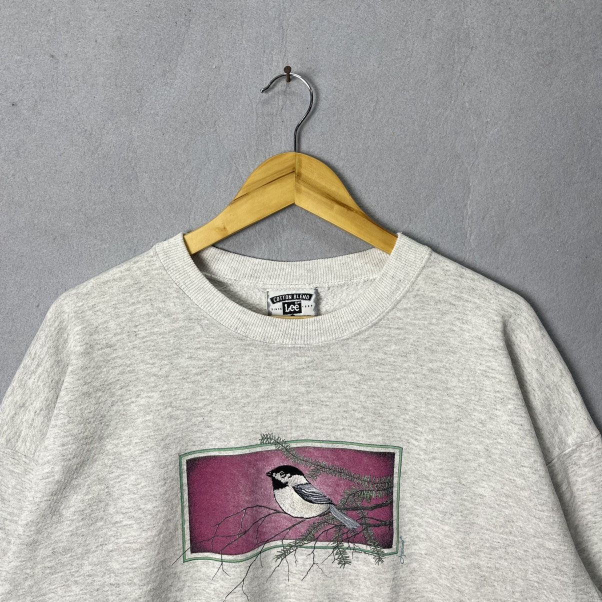 Lee Vintage Lee Bird Graphic Crewneck Sweatshirt USA Made Gray Size US XXL / EU 58 / 5 - 2 Thumbnail