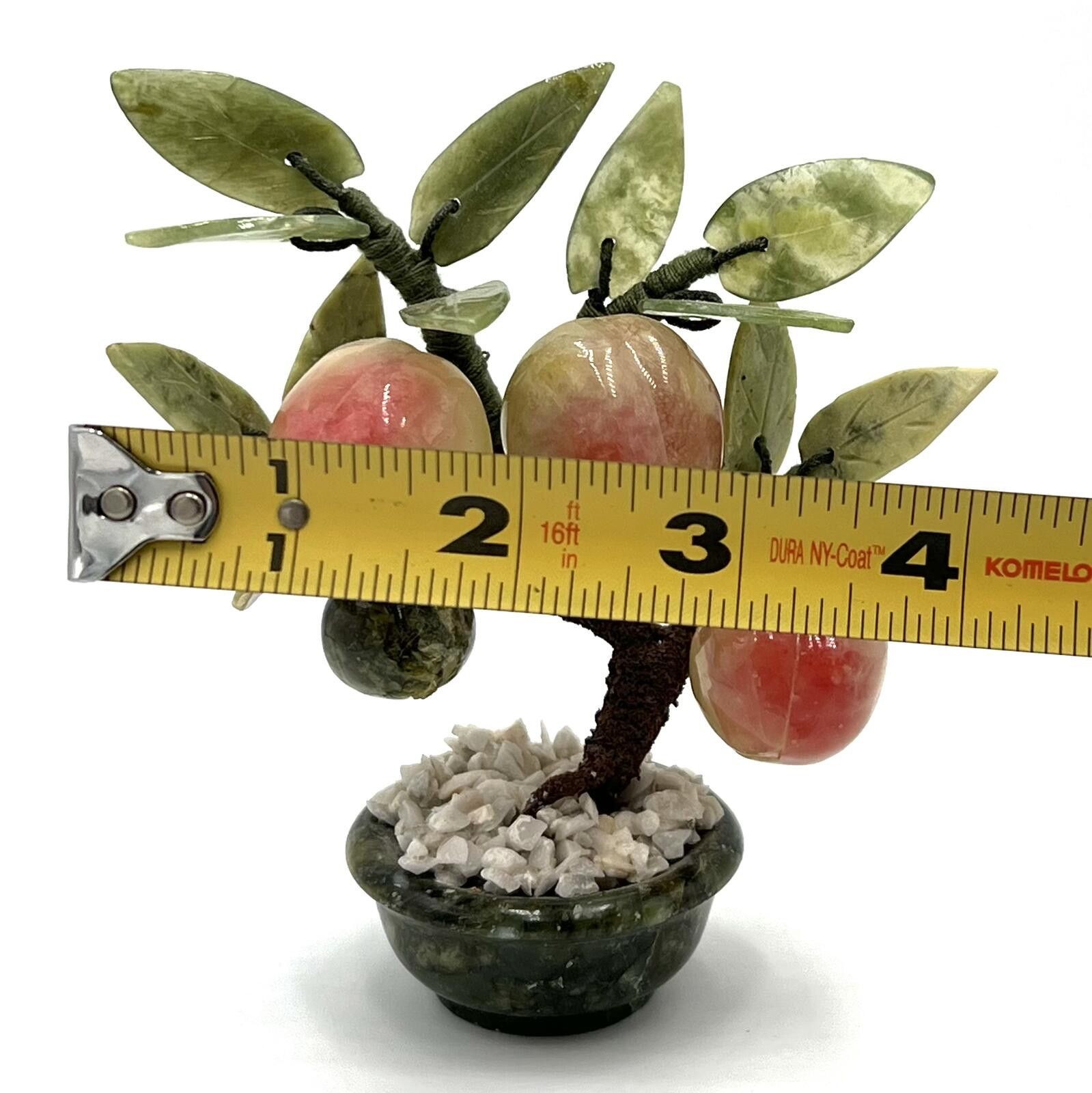Other Jade Peach Tree Hand Carved Natural Stone Bonsai Size ONE SIZE - 7 Thumbnail