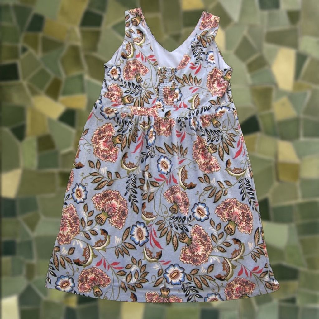 Pinko Cj Banks Purple Pink Brown Floral Stretch Sleeveless Tank Sun Dress Woman 1X Size XL / US 12-14 / IT 48-50 - 1 Thumbnail