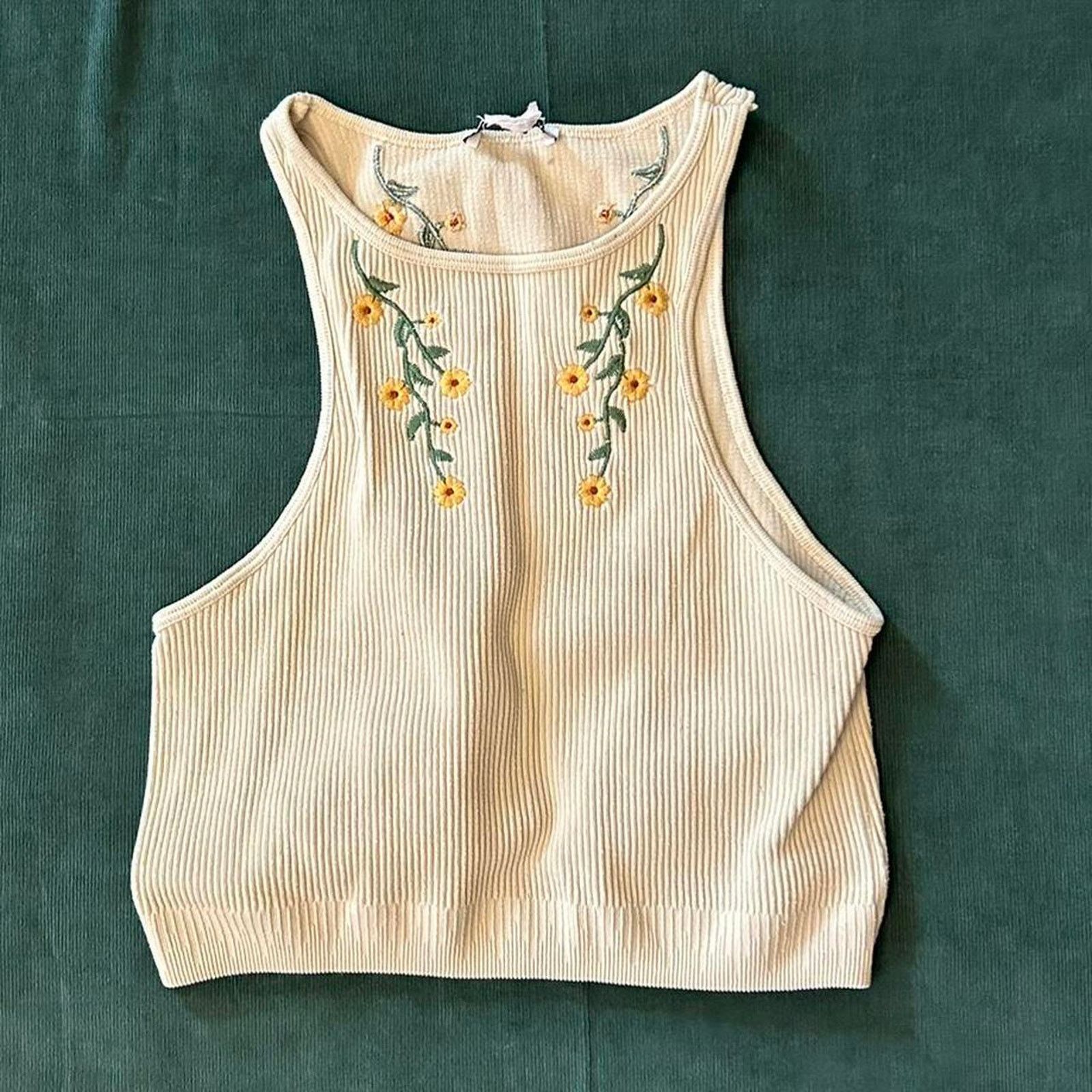 Zara Y2k zara embroidered crop top Size L / US 10 / IT 46 - 1 Thumbnail