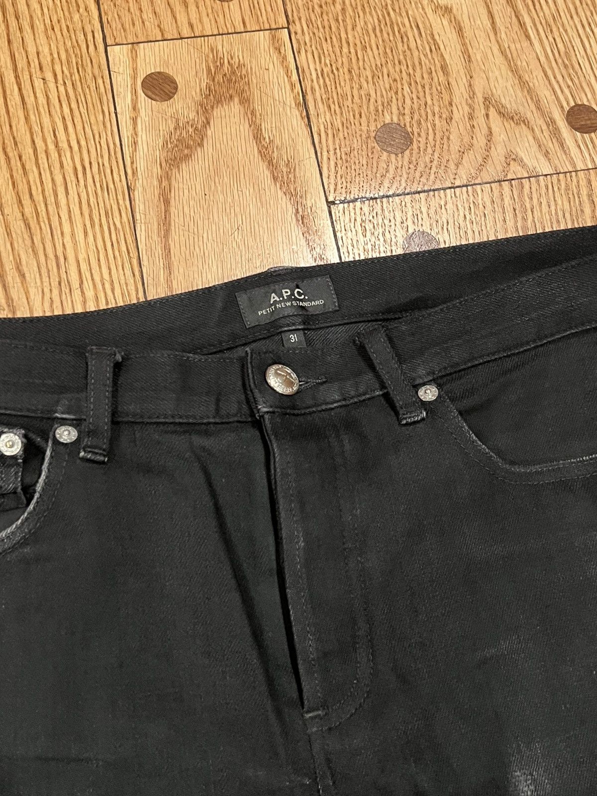 A.P.C. A.P.C. Petit New Standard Black Denim Jeans Size US 31 - 3 Thumbnail