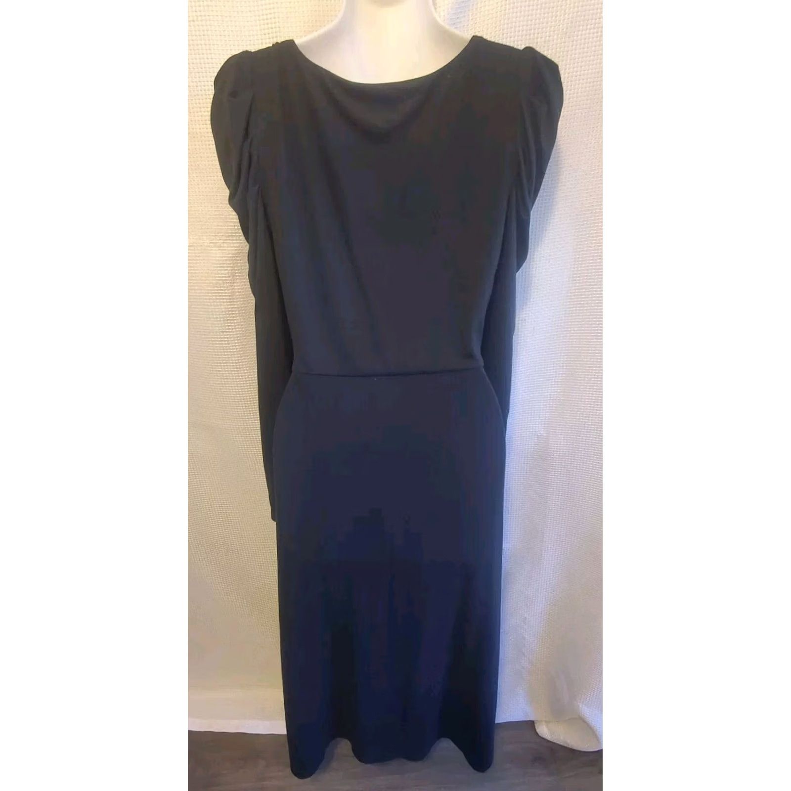 Vintage WAYF Maxi Long Sleeve Dress Sz Sm Black Puff Witchy Peasant Goth Soft Size S / US 4 / IT 40 - 3 Thumbnail