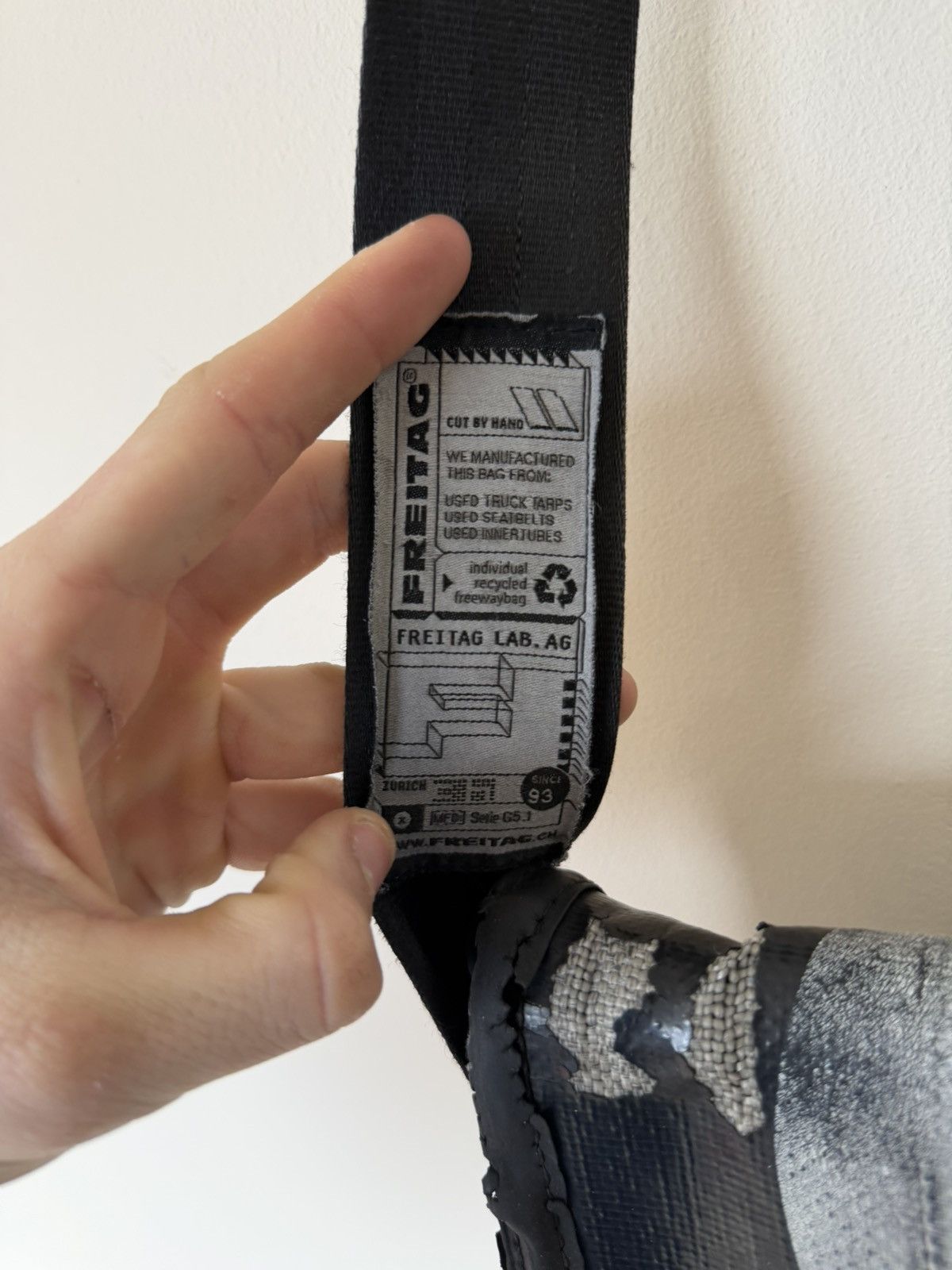 Freitag Freitag Recycled Black Crossbody Messenger Bag Size ONE SIZE - 7 Thumbnail