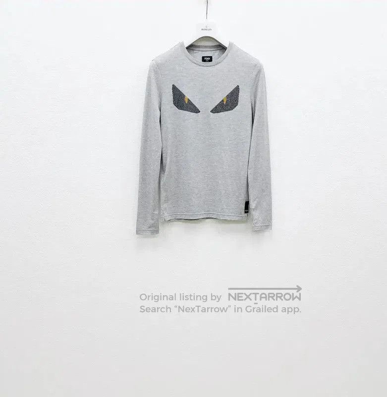 Fendi Fendi Gray Cotton Long Sleeve T-Shirt in XS . Size US XS / EU 42 / 0 - 1 Thumbnail
